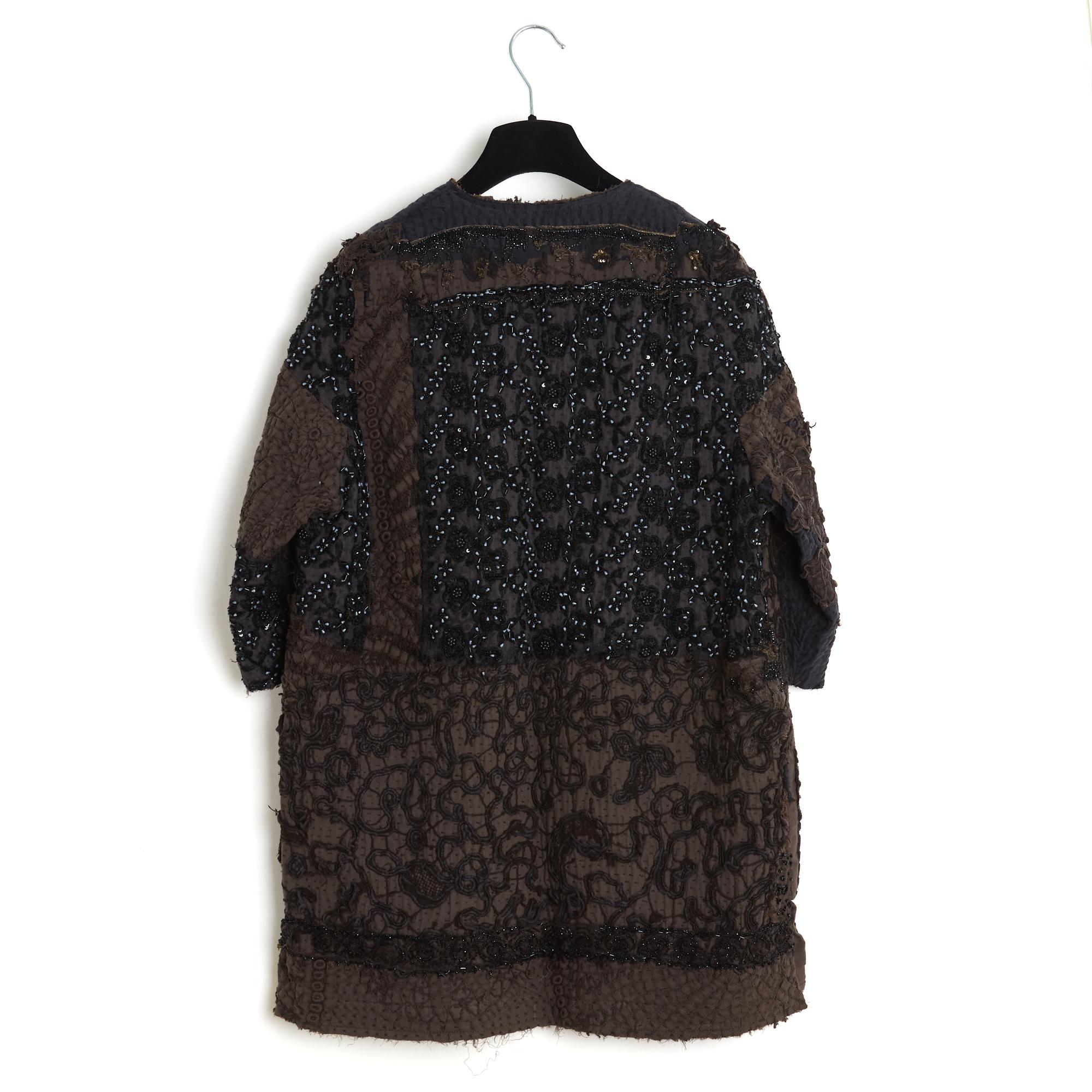 By Walid Veste Manteau FR36 Delya perline in seta patchwork giacca cappotto UK8 US6 NWT in vendita 1