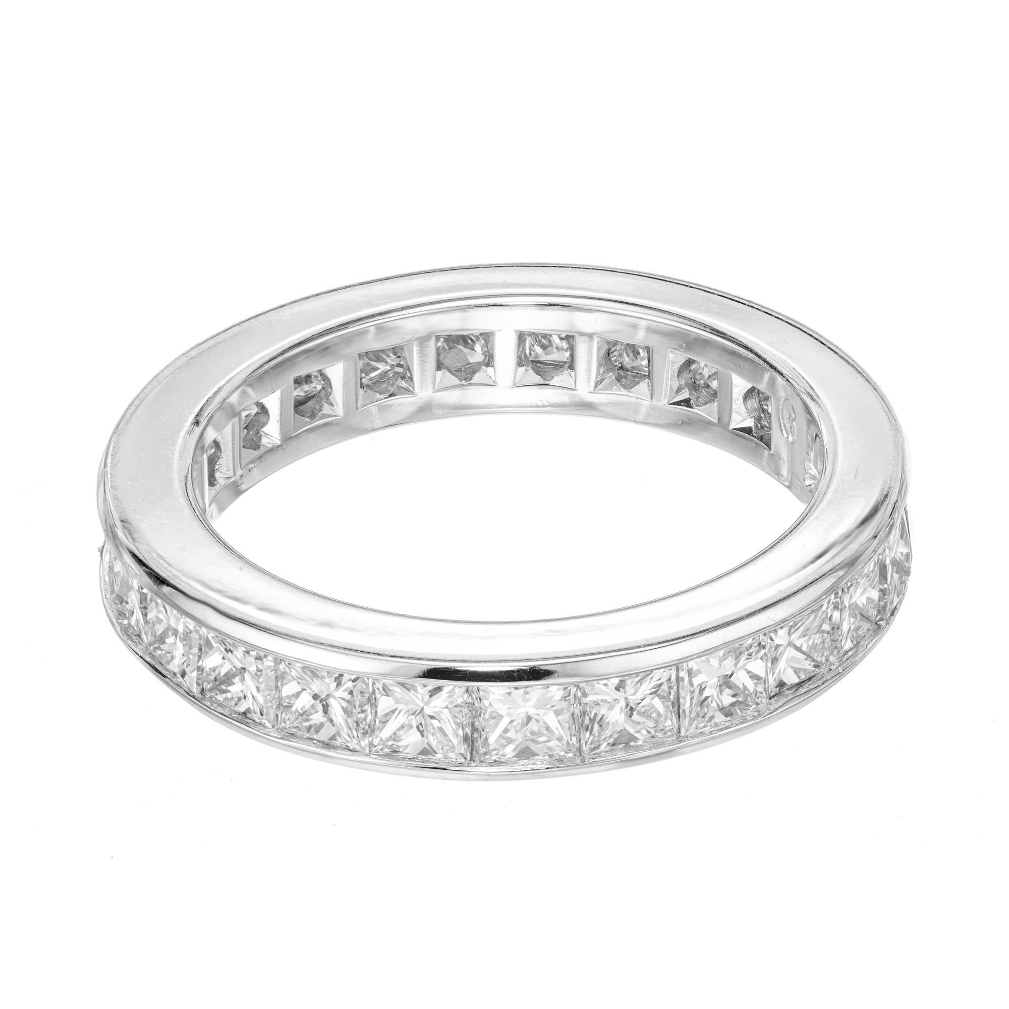 Byard F. Brogan 2.40 Carat Diamond Platinum Eternity Wedding Band Ring In Good Condition For Sale In Stamford, CT