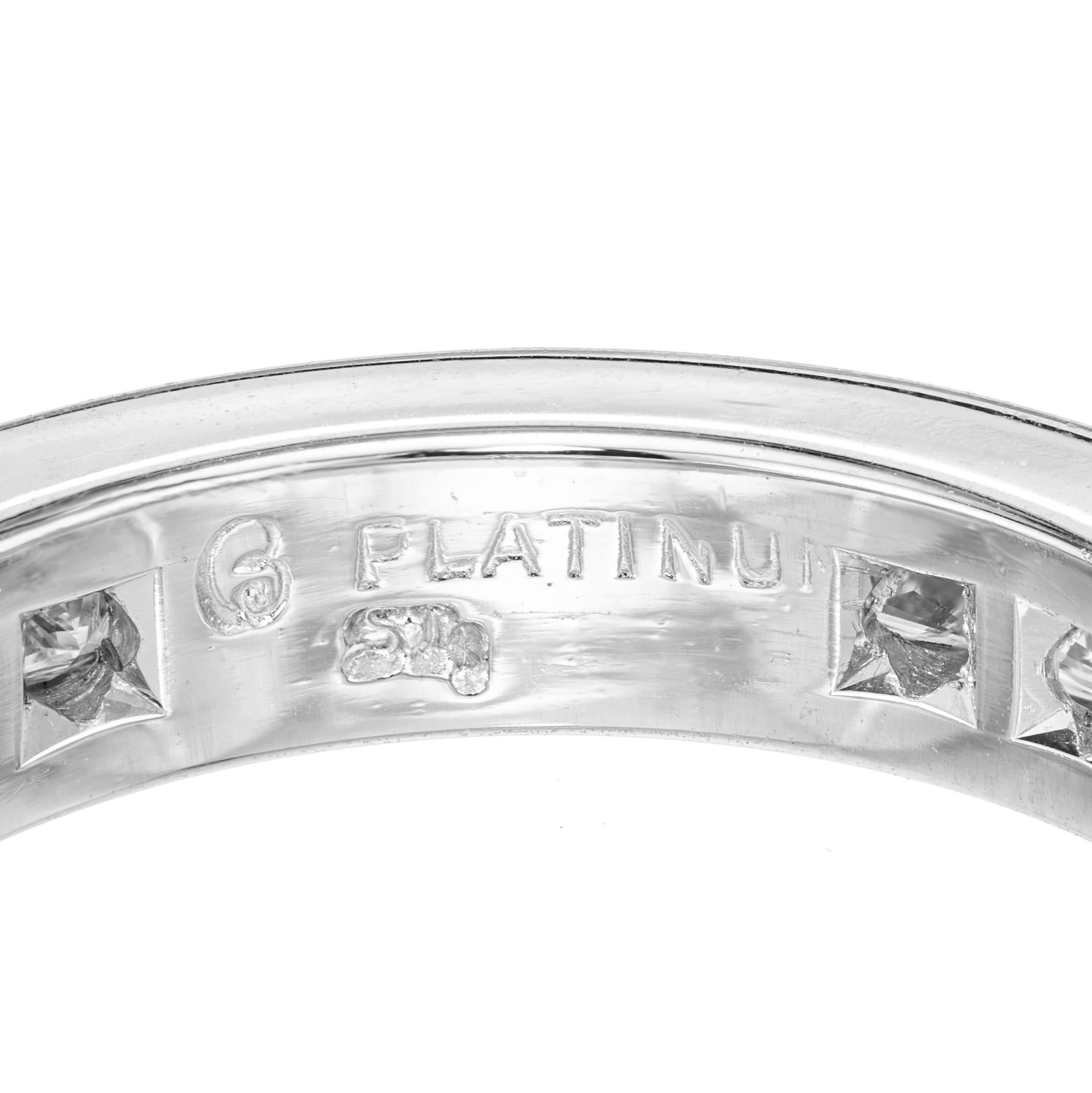 Byard F. Brogan 2.40 Carat Diamond Platinum Eternity Wedding Band Ring For Sale 1