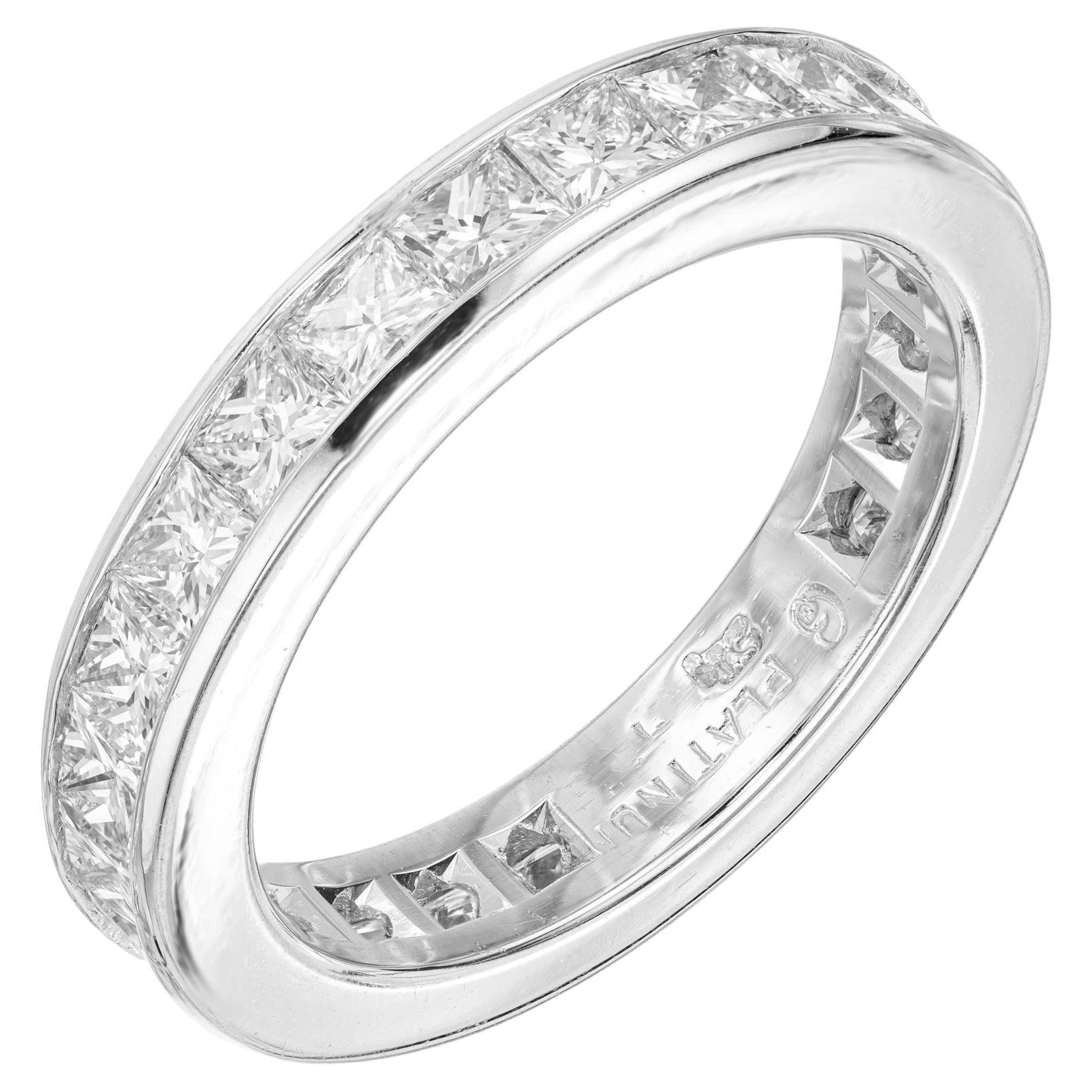 Byard F. Brogan 2.40 Carat Diamond Platinum Eternity Wedding Band Ring For Sale