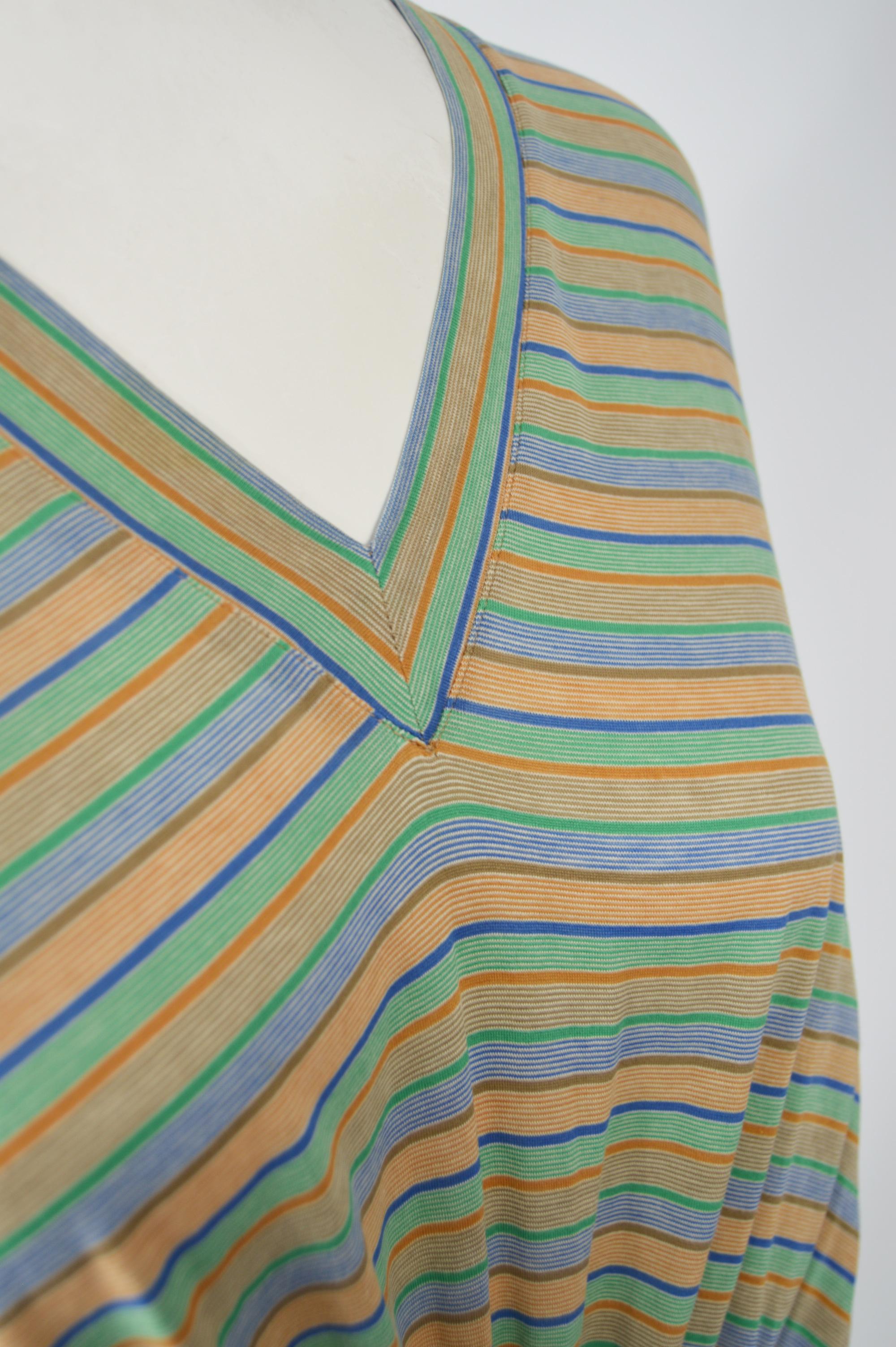 Women's Byblos 1970s Striped Knit Dress For Sale