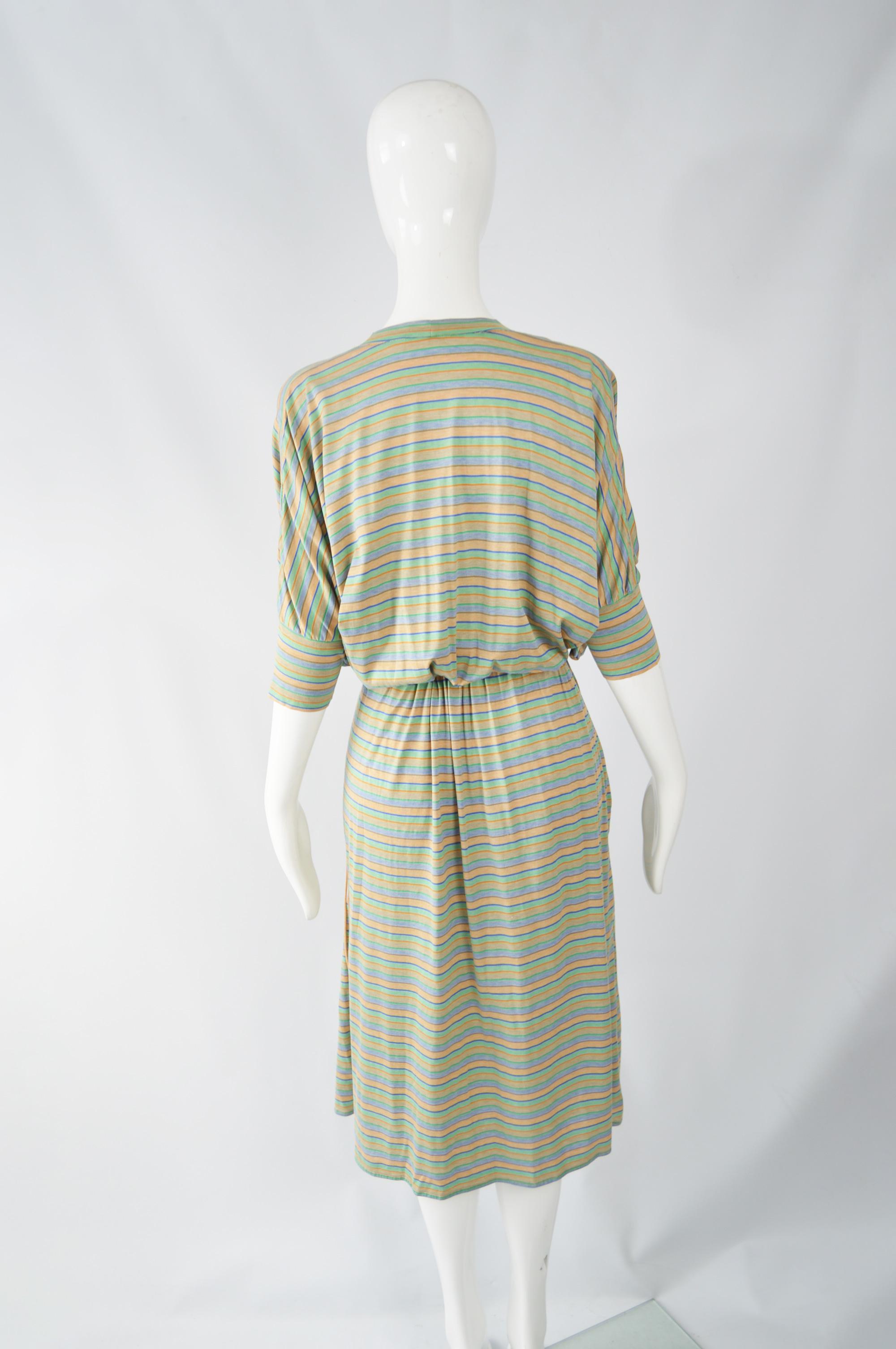 Byblos 1970s Striped Knit Dress For Sale 2