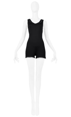 Byblos Black Knit Beaded Romper 1992