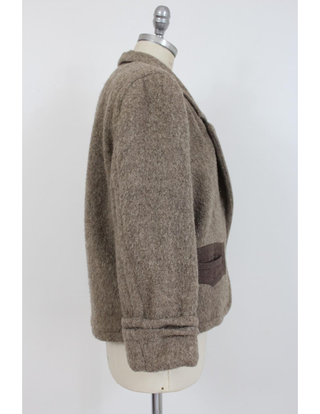 Gray Byblos Brown Beige Wool Short Casual Coat