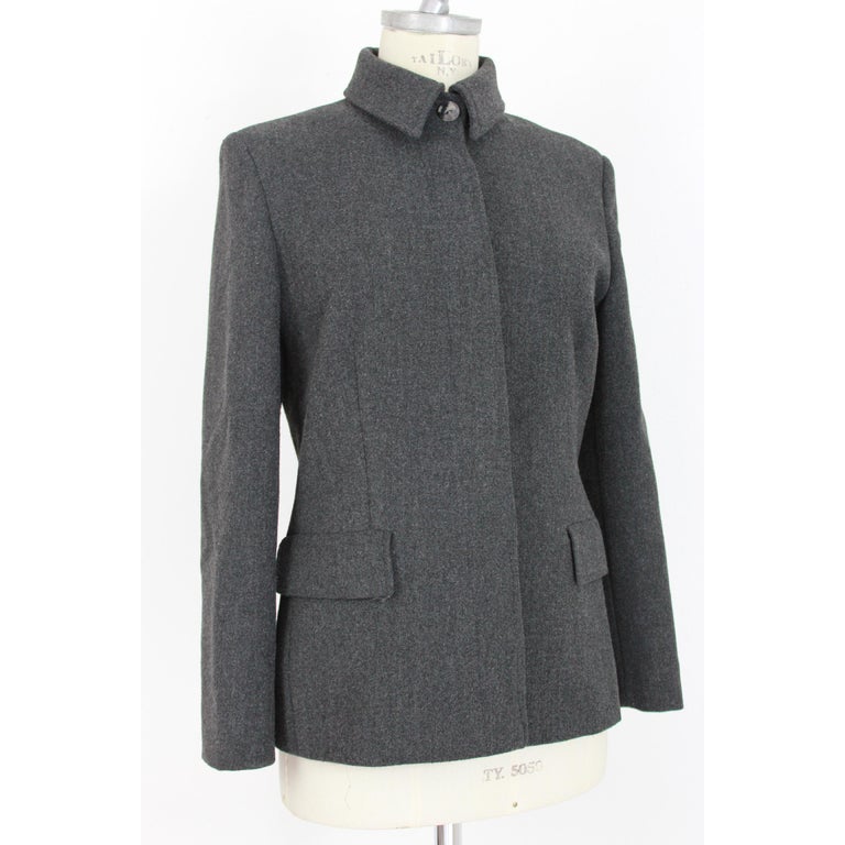 Women's Byblos Gray Soft Classic Slim Fit Jacket For Sale