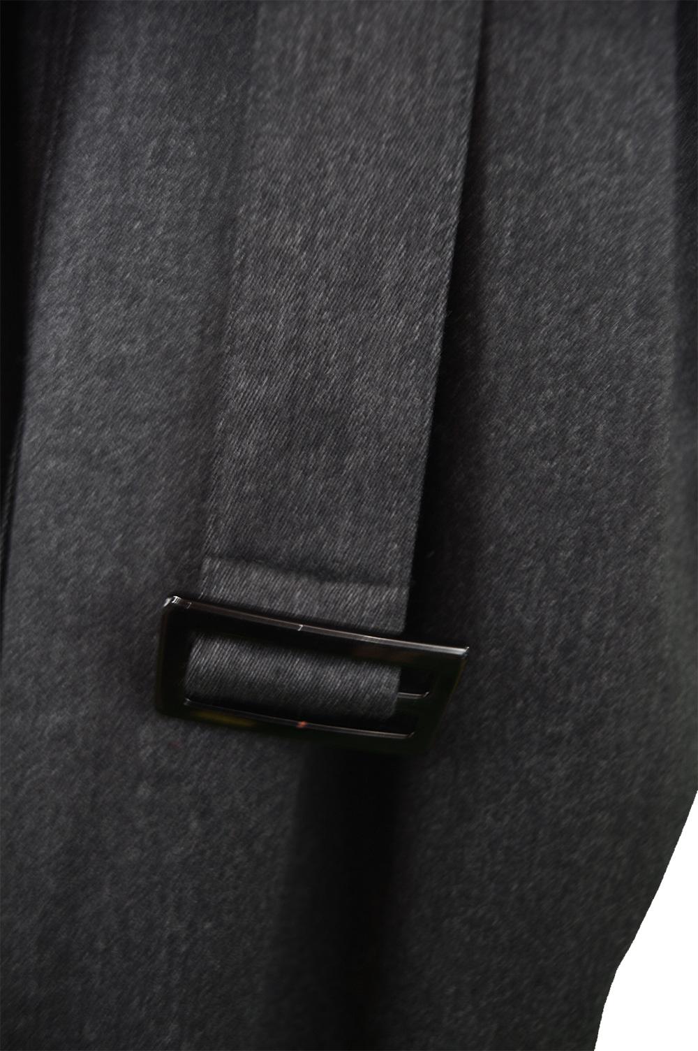 Byblos Men's Vintage Fine Grey Wool Overcoat with Black Faux Fur Collar, 1990s  3