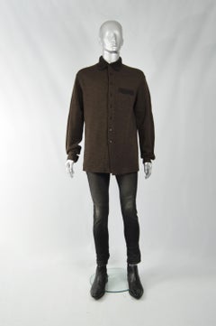 Byblos Mens Vintage Knit Fashion Shirt Jacket