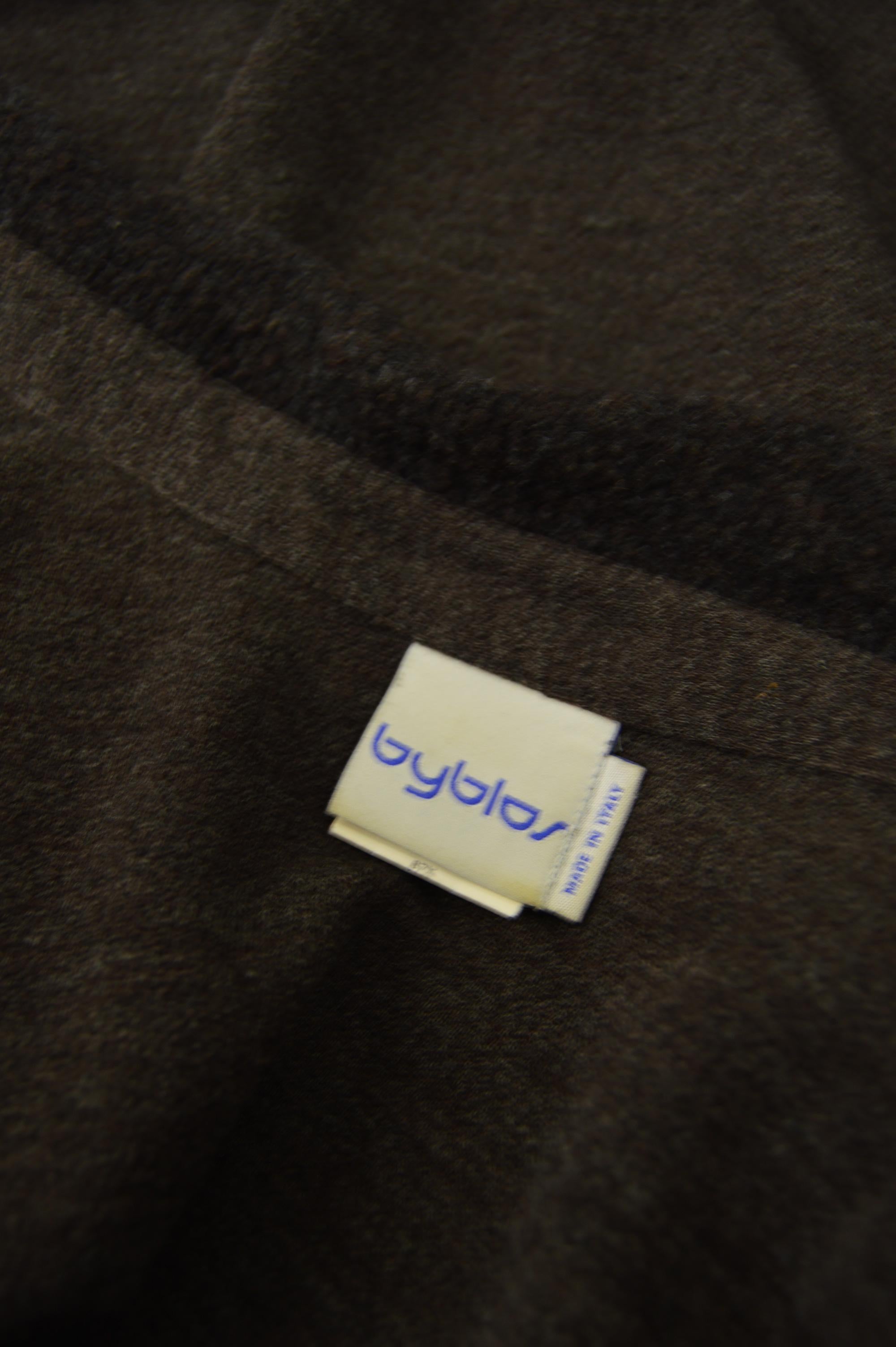 Byblos Mens Vintage Knit Fashion Shirt Jacket  1
