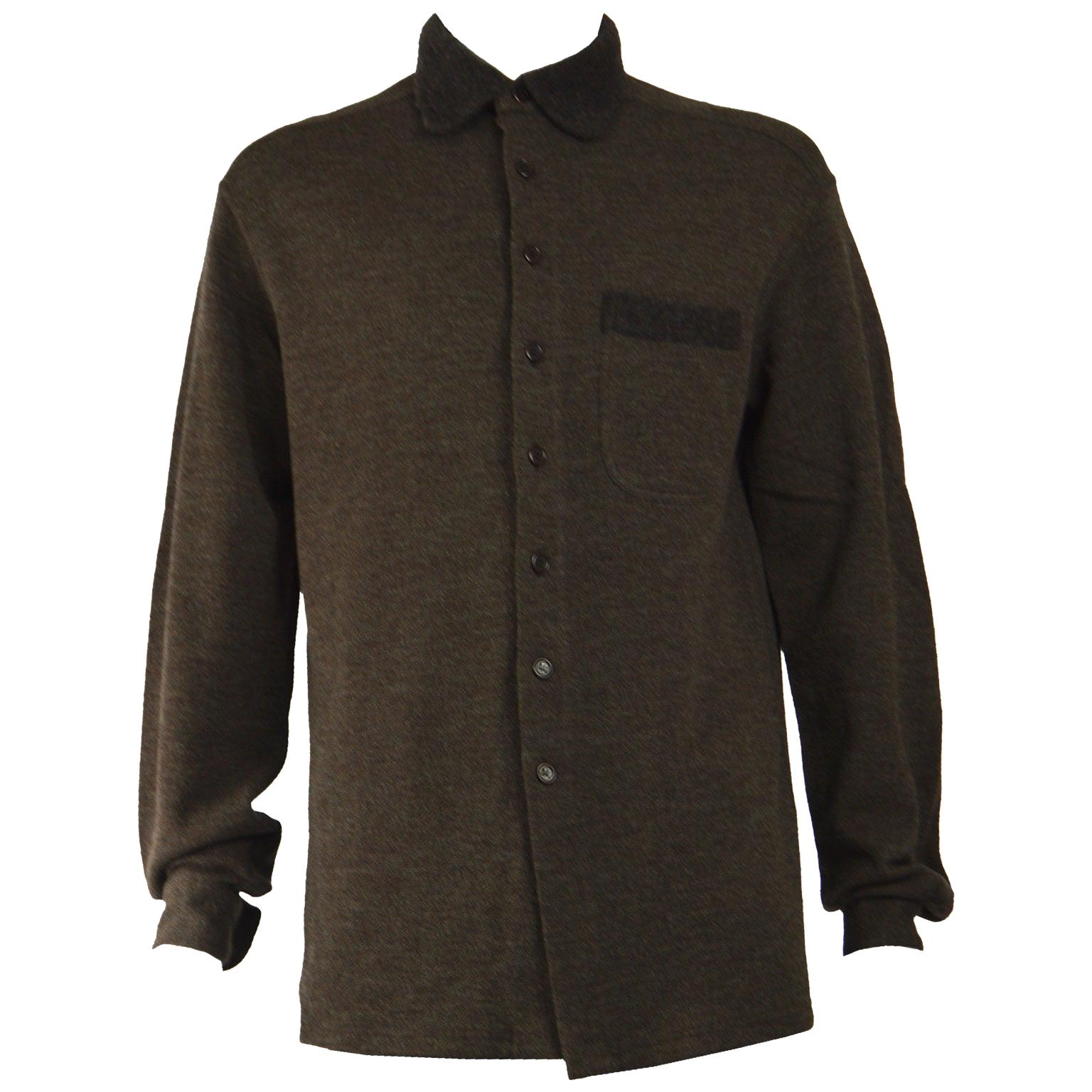 Byblos Mens Vintage Knit Fashion Shirt Jacket 