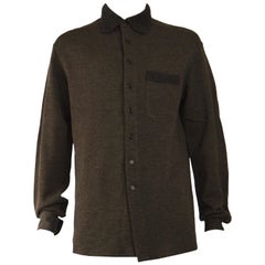 Byblos Mens Vintage Knit Fashion Shirt Jacket
