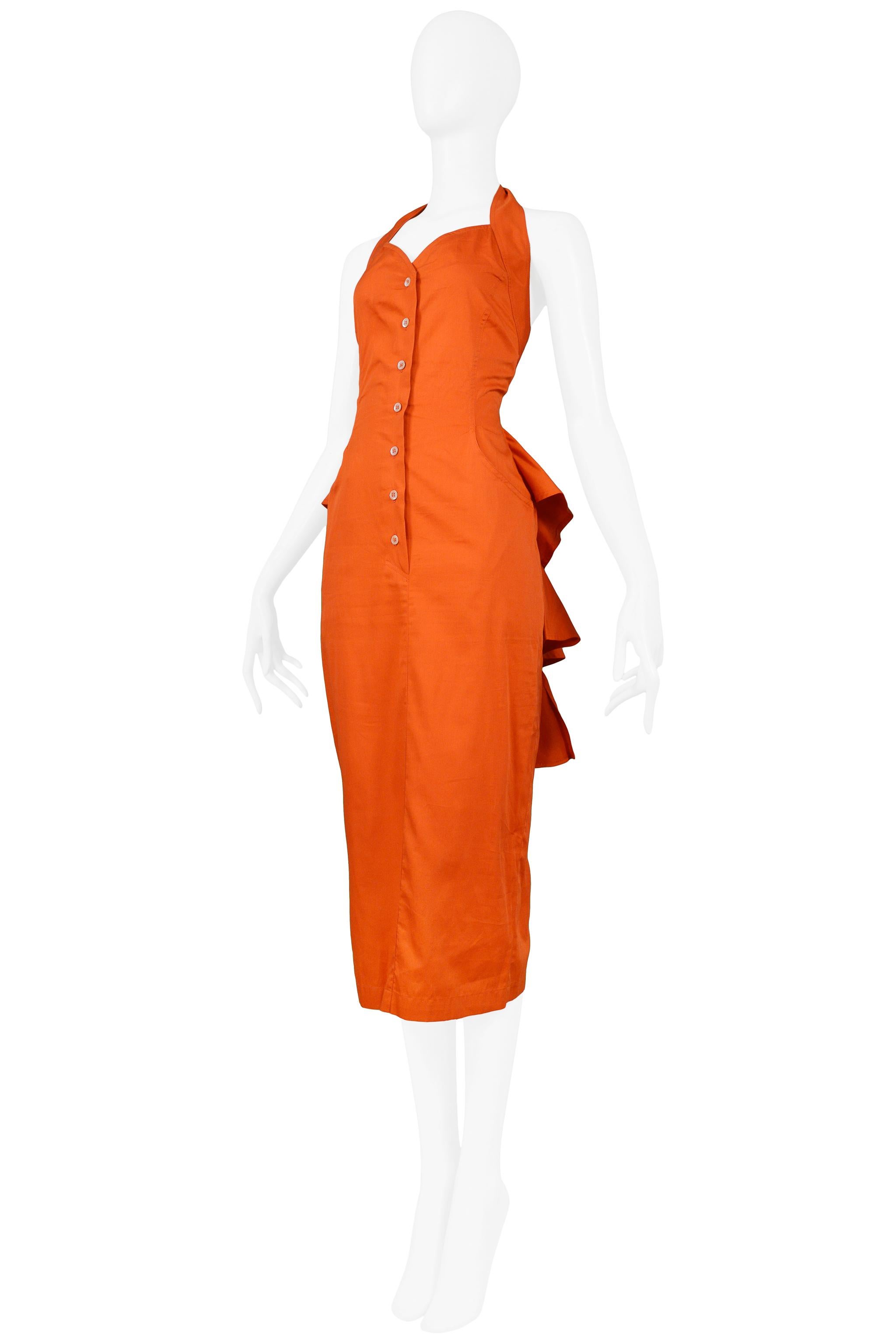 Women's Byblos Red Dress With Ruffle Back