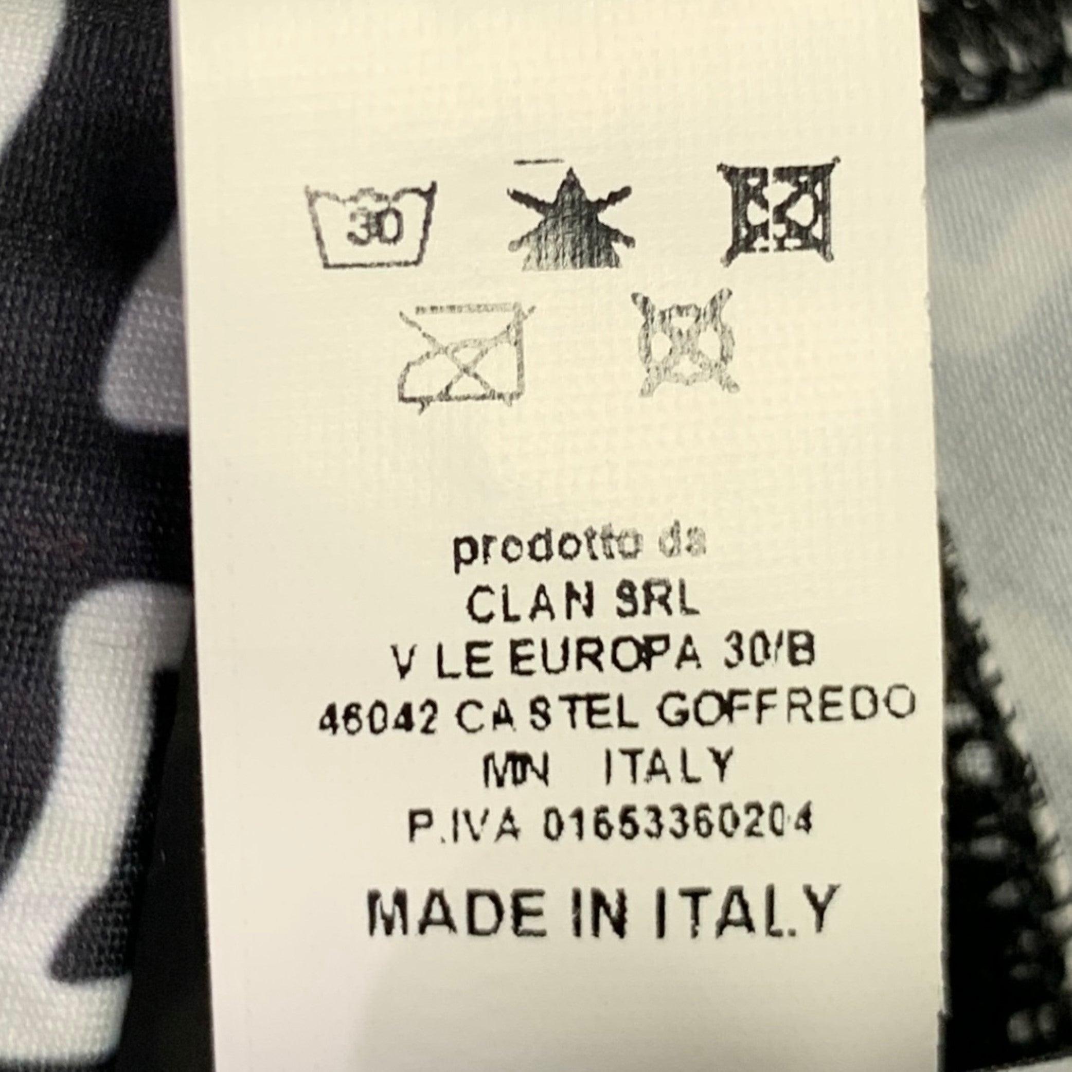 BYBLOS Size 36 Black White Squares Polyamide Blend Elastic Waistband Speedo 4