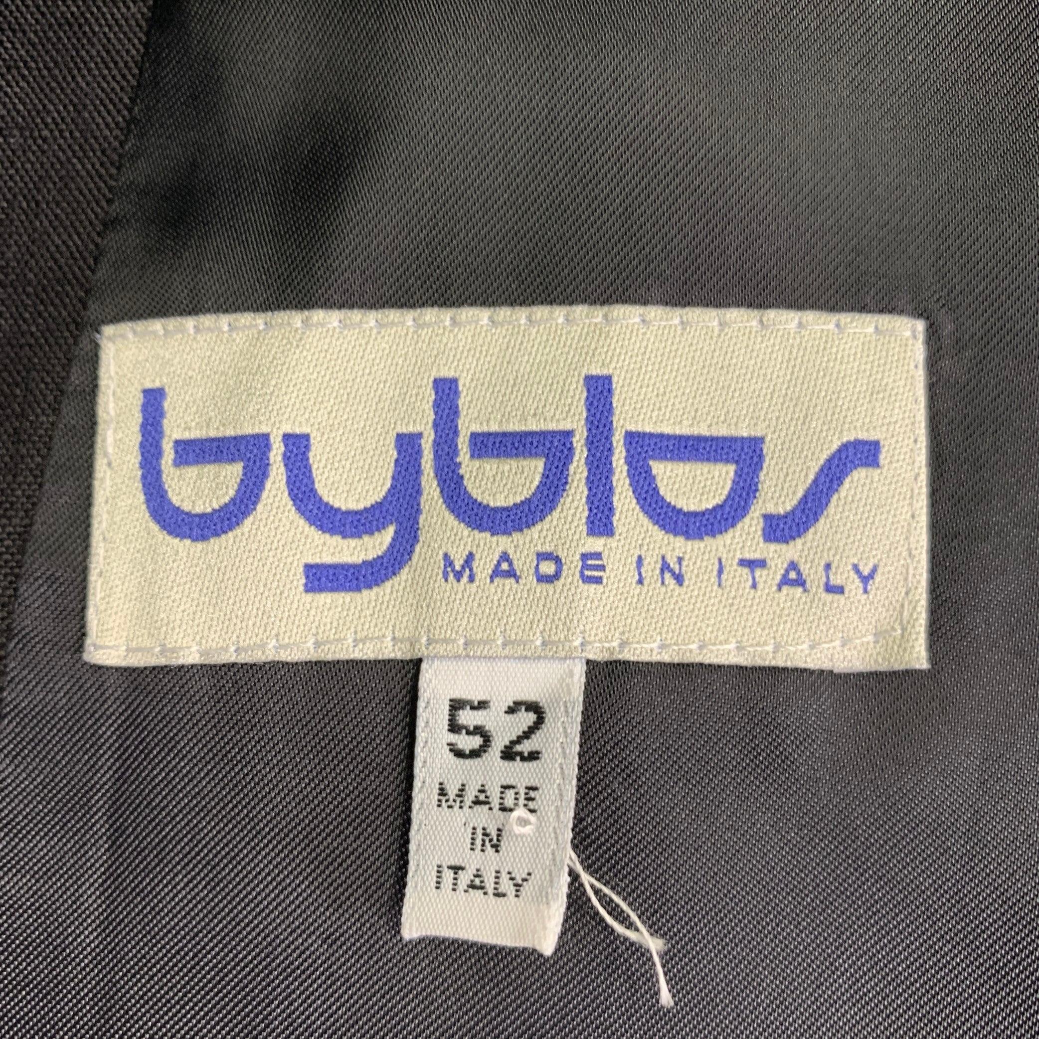 BYBLOS Size 42 Black Multi Color Stars Linen V-Neck Vest For Sale 3