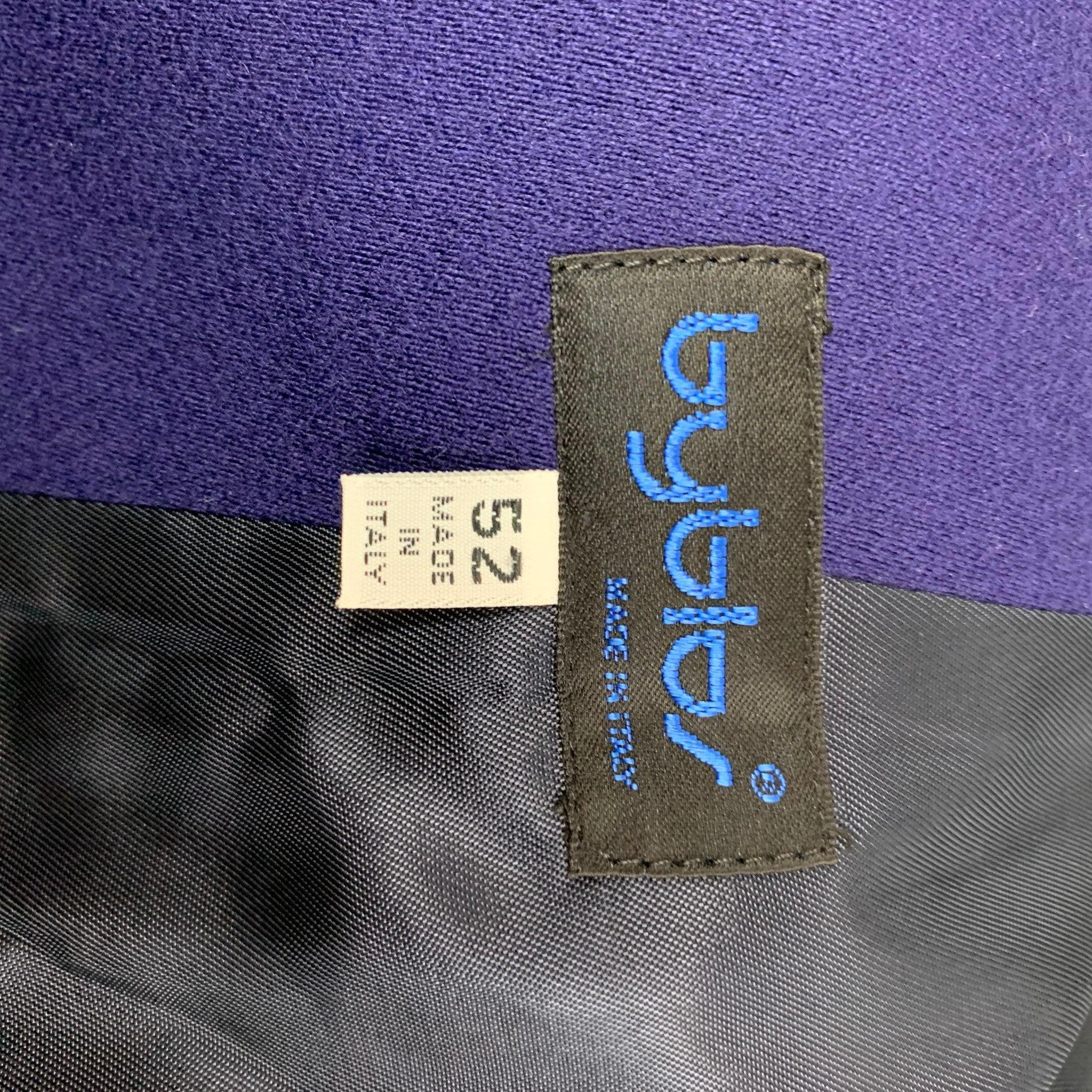 Men's BYBLOS Size 42 Purple Wool Buttoned Vest