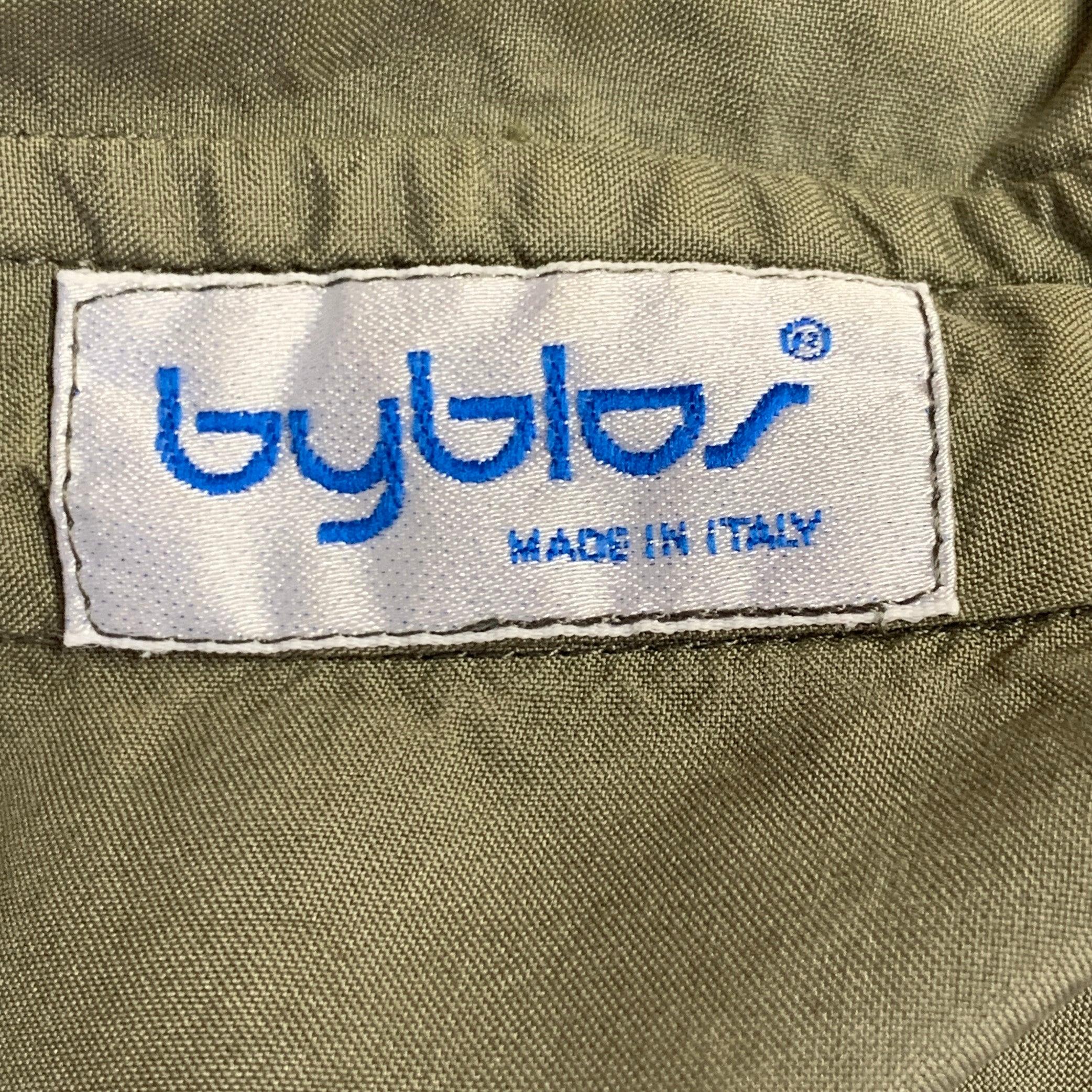 BYBLOS Größe 46 Grün Olive Seide One Pocket Kurzarmhemd mit kurzen Ärmeln (Braun) im Angebot