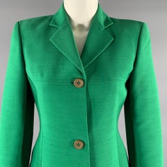 BYBLOS Size S Green Wool Blend Notch Lapel Pants Suit