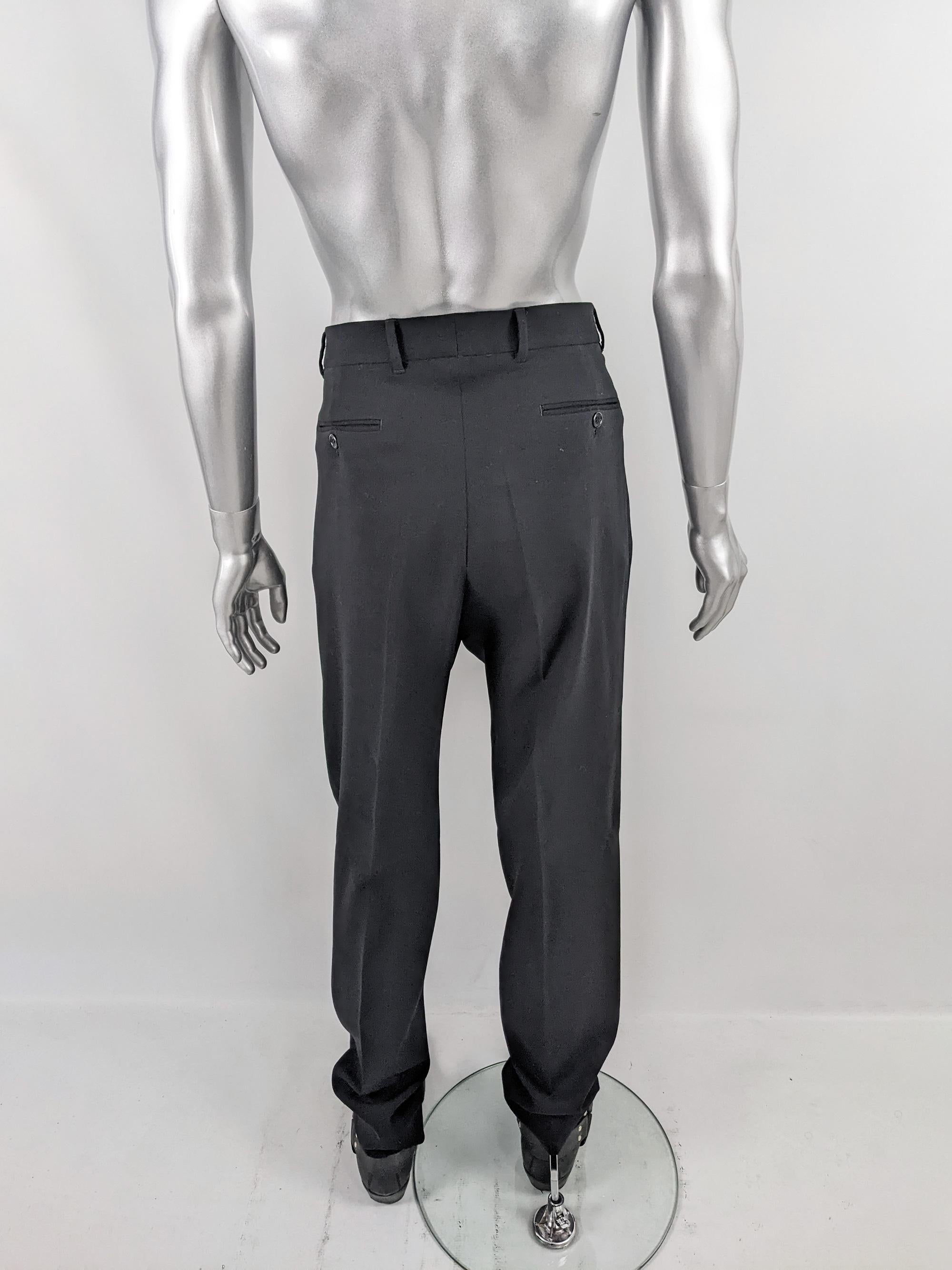 Men's Byblos Vintage Mens Black Two Piece Lurex Stripe Trouser Pant Italian Suit 1980s For Sale