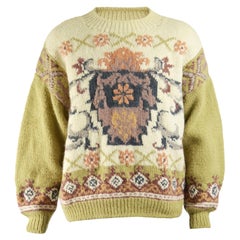 Byblos Vintage Mens Hand Knit Alpaca Wool Sweater