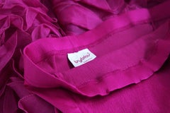 Byblos Violet Showy Silk Dress with Flounced Skirt