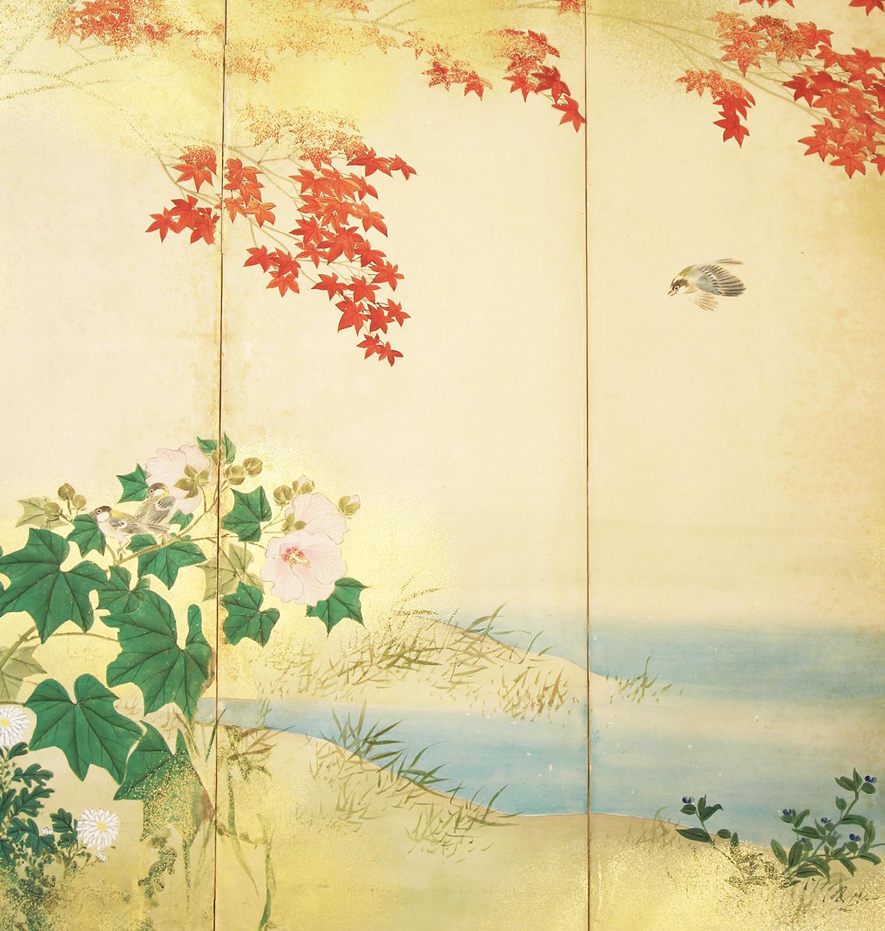 Showa Byobu - Japanese Folding Screen For Sale