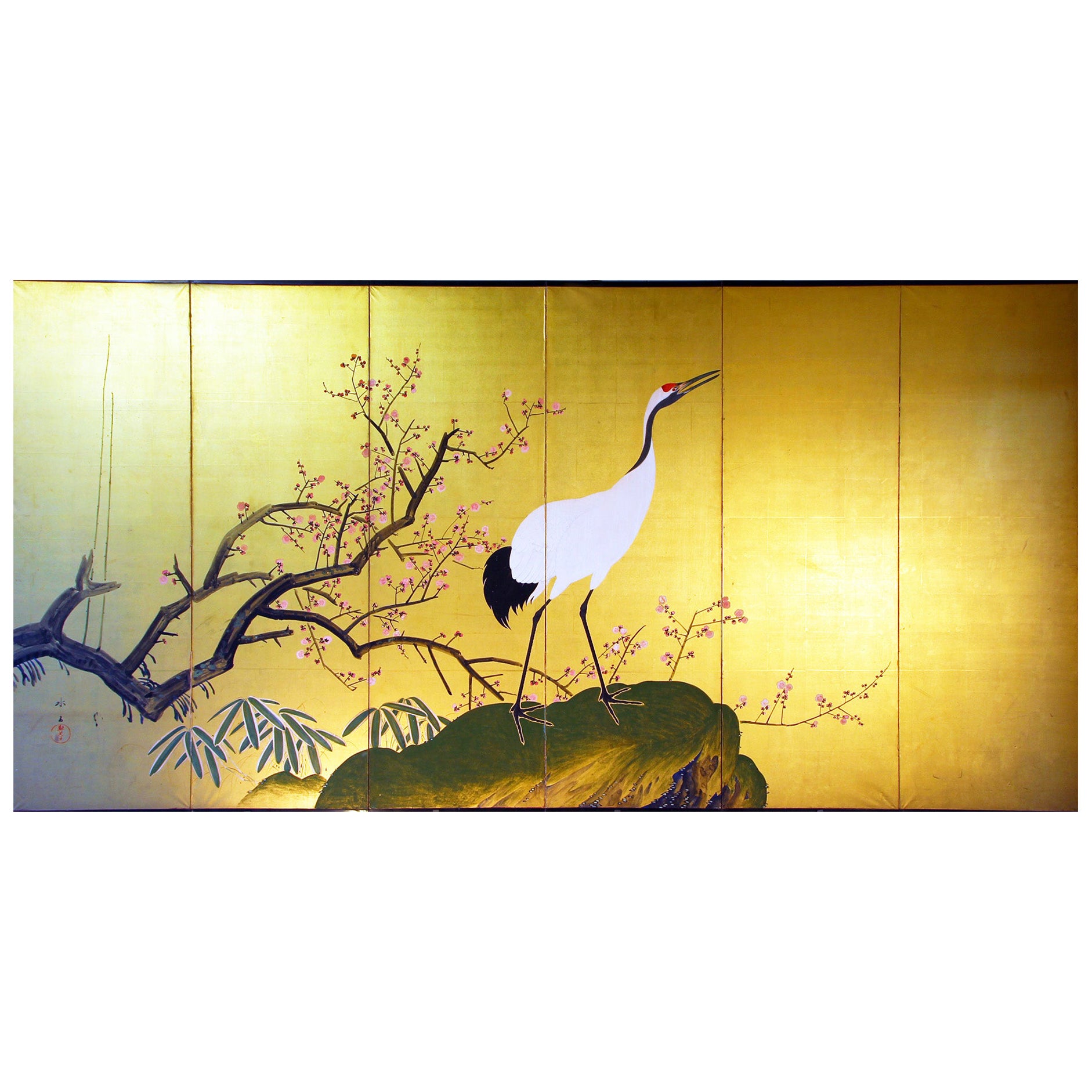Byobu- Japanese Folding Screen Gold Leaf