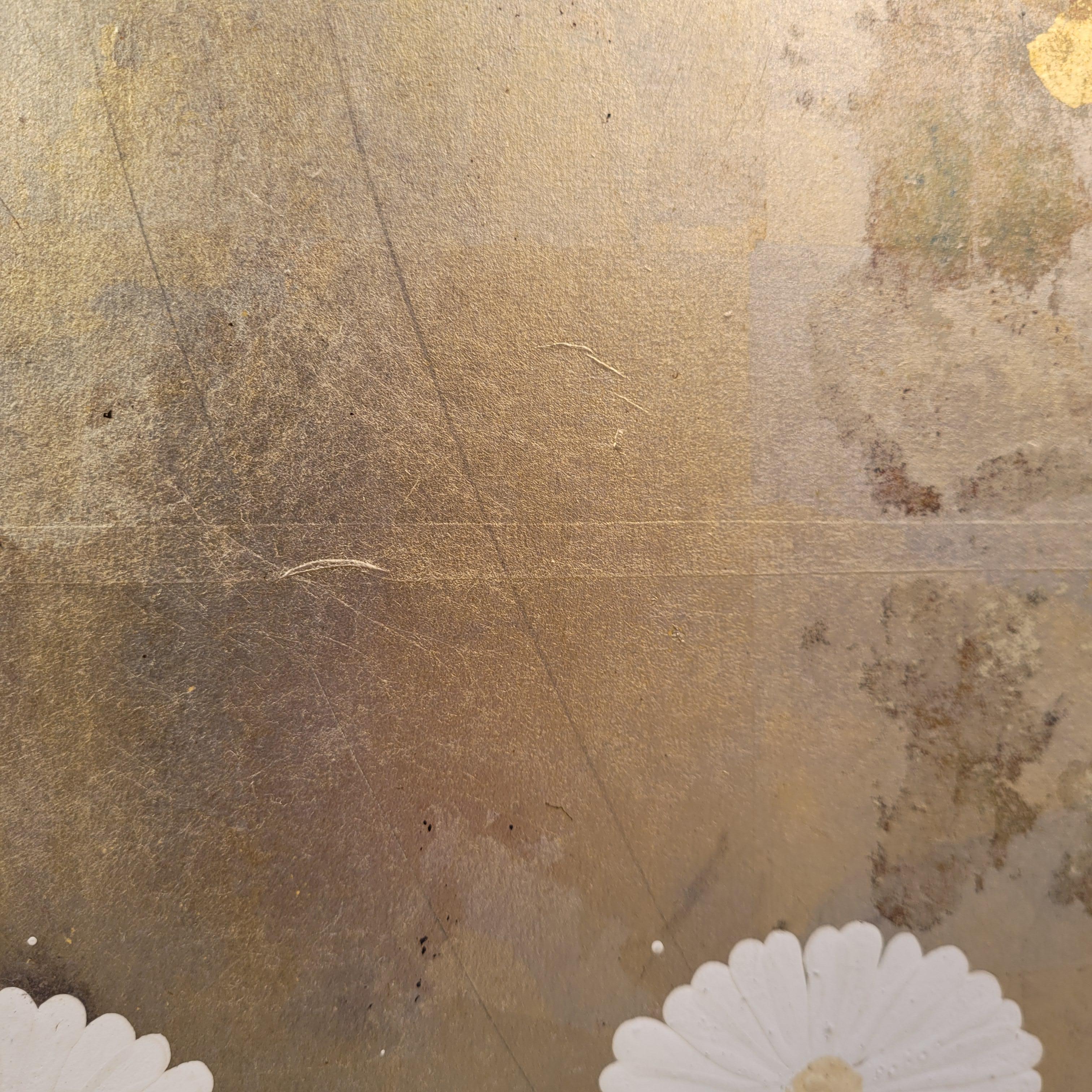 Gold Leaf Byôbu Screen 屏風 Chrysanthemums, Rinpa School, Edo / Meiji period For Sale