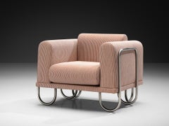 Byron Botker para Landes Silla de salón con armazón tubular en rosa claro