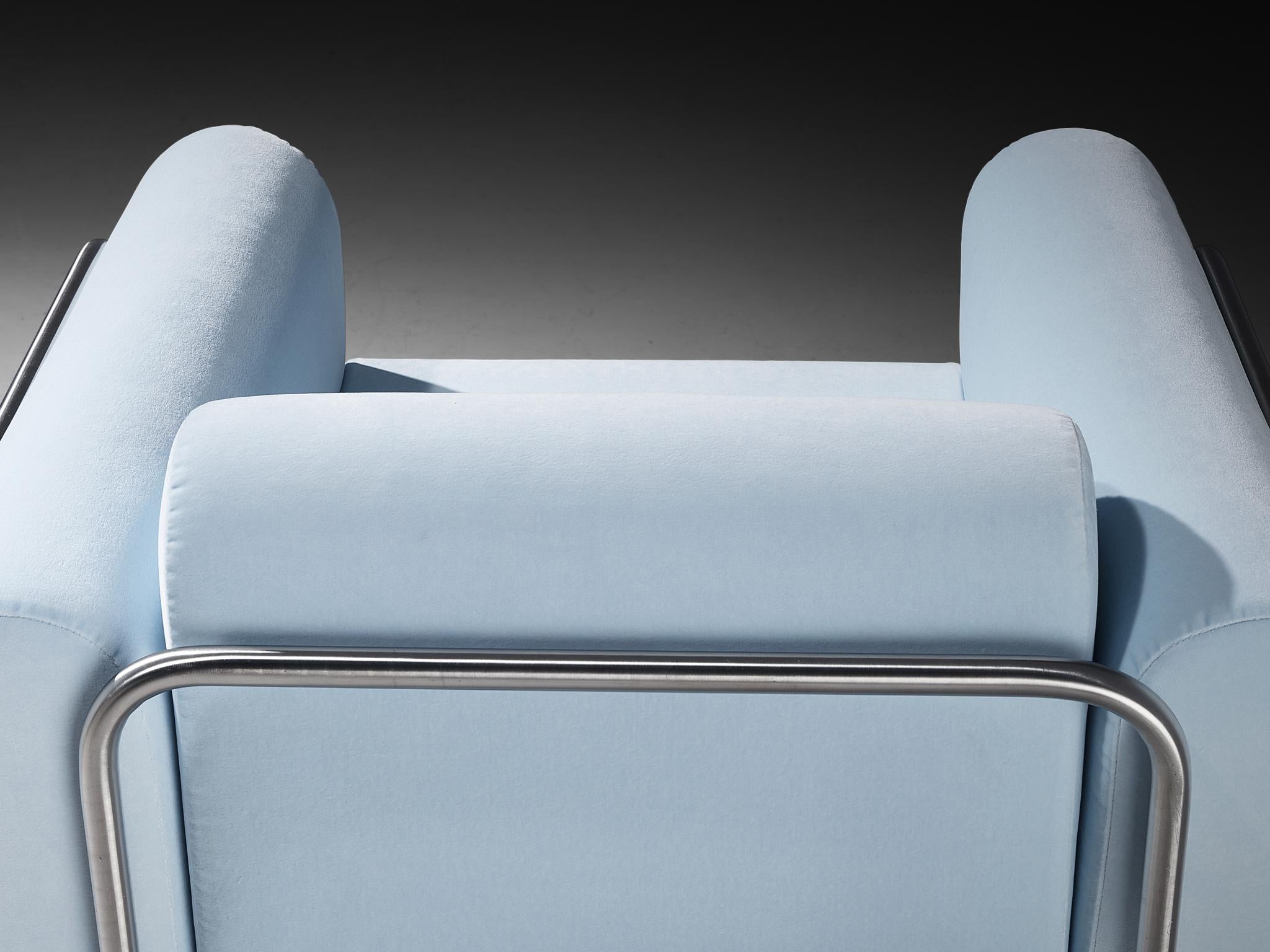 Byron Botker pour Landes fauteuils de salon en velours bleu clair en vente 5