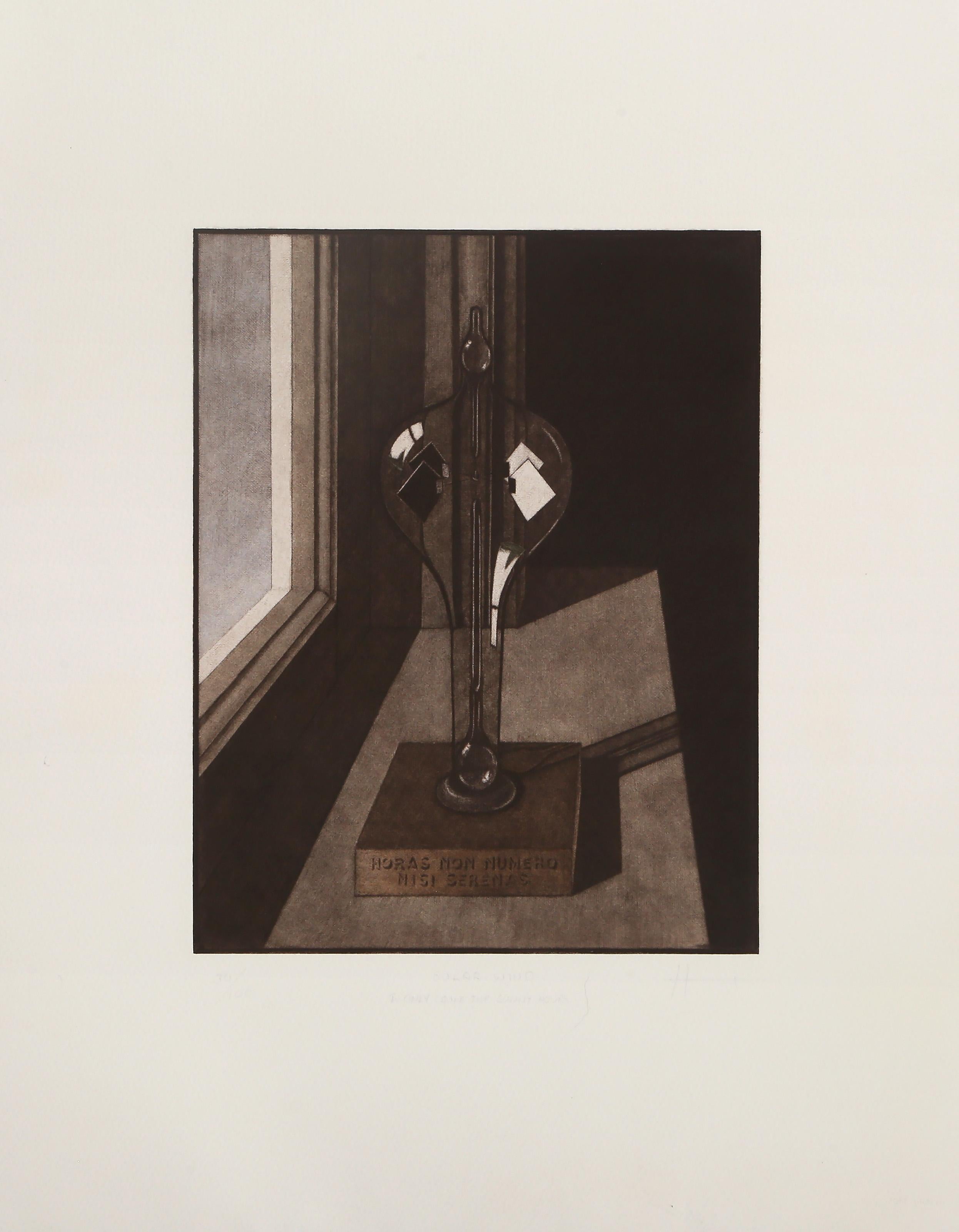 Solar Wind: I Only Count The Sunny Hours, Surrealist Mezzotint by Byron Bratt For Sale 2