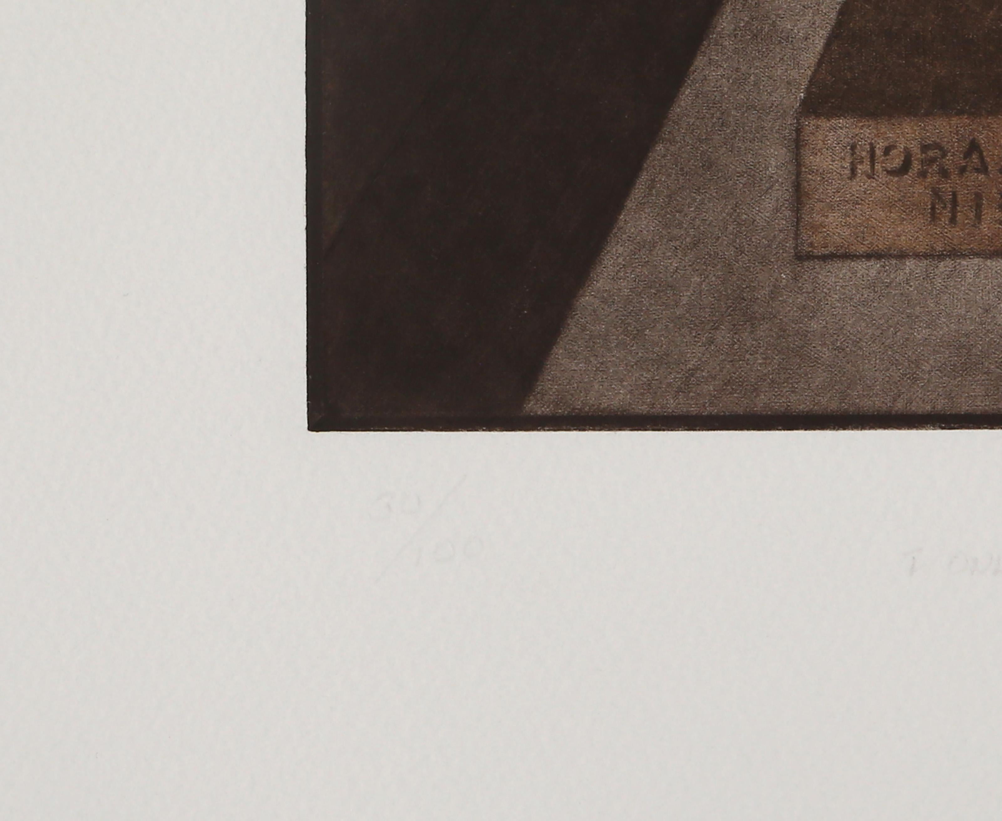 Solar Wind: I Only Count The Sunny Hours, Surrealist Mezzotint by Byron Bratt For Sale 3