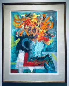 1957 Pintura Expresionista Abstracta Americana VIDA TRANQUILA