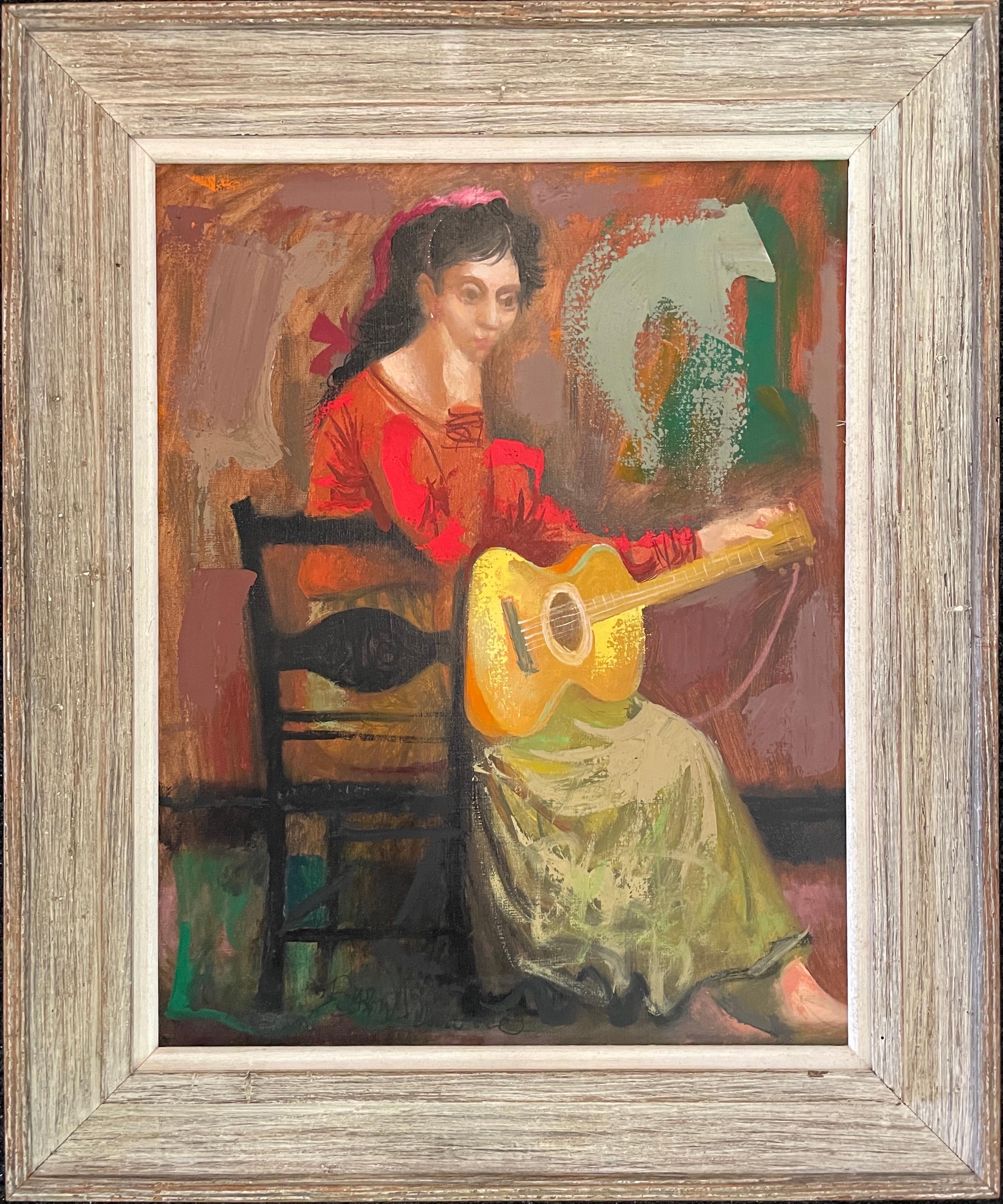 Cantore popolare dipinto ad olio da Byron Browne