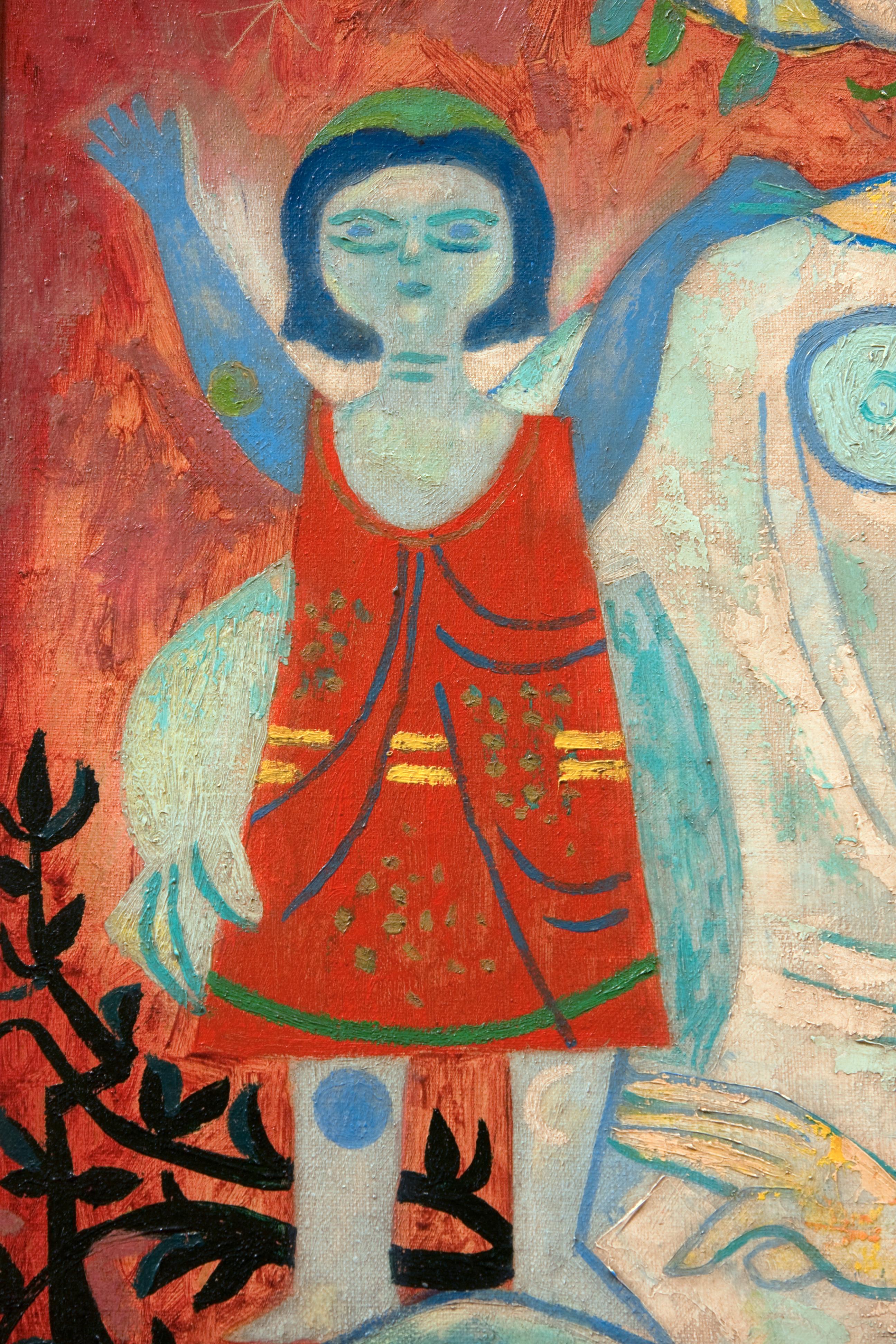 Mother & Child -- 1949 - Painting American Modern di Byron Browne
