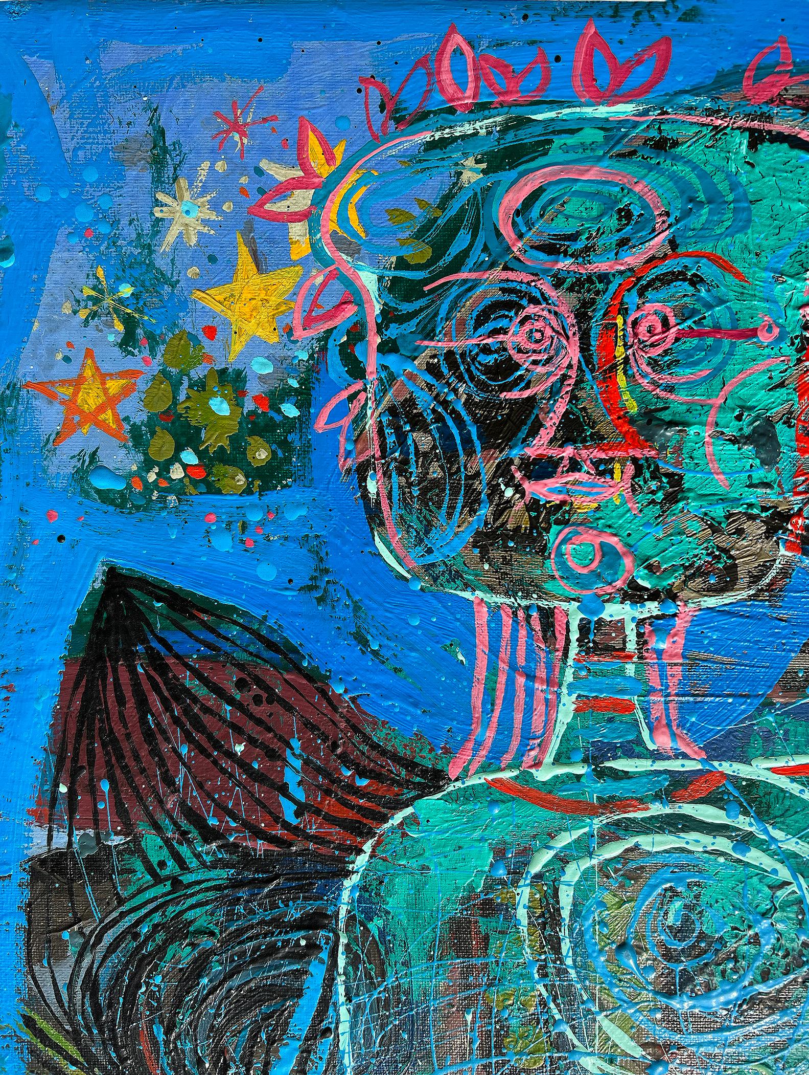 The Night Journey - Tropfgemälde wie Jackson Pollock im Angebot 3