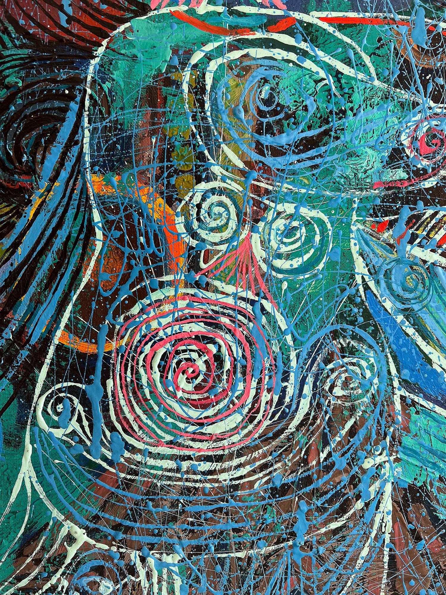 The Night Journey - Tropfgemälde wie Jackson Pollock im Angebot 4
