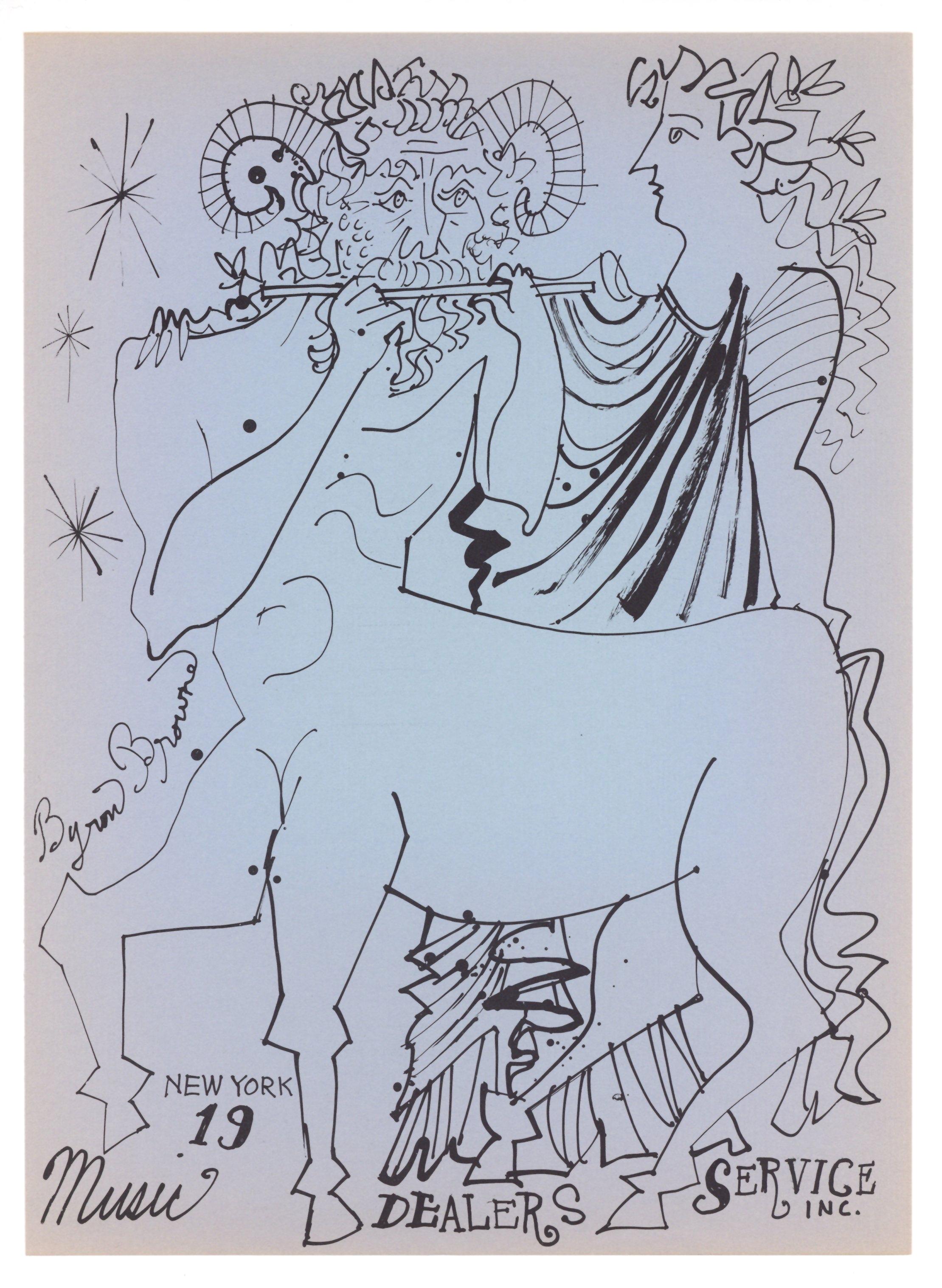litografia originale - Print di Byron Browne