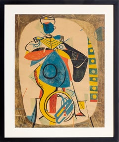 Used Sousaphone Player in Marching Band, Modern Print by Byron Browne