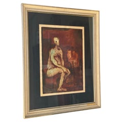 Byron Galvez, 1964, Originalgemälde mit Rahmen „Figura“ aus der Sammlung von Vincent Price