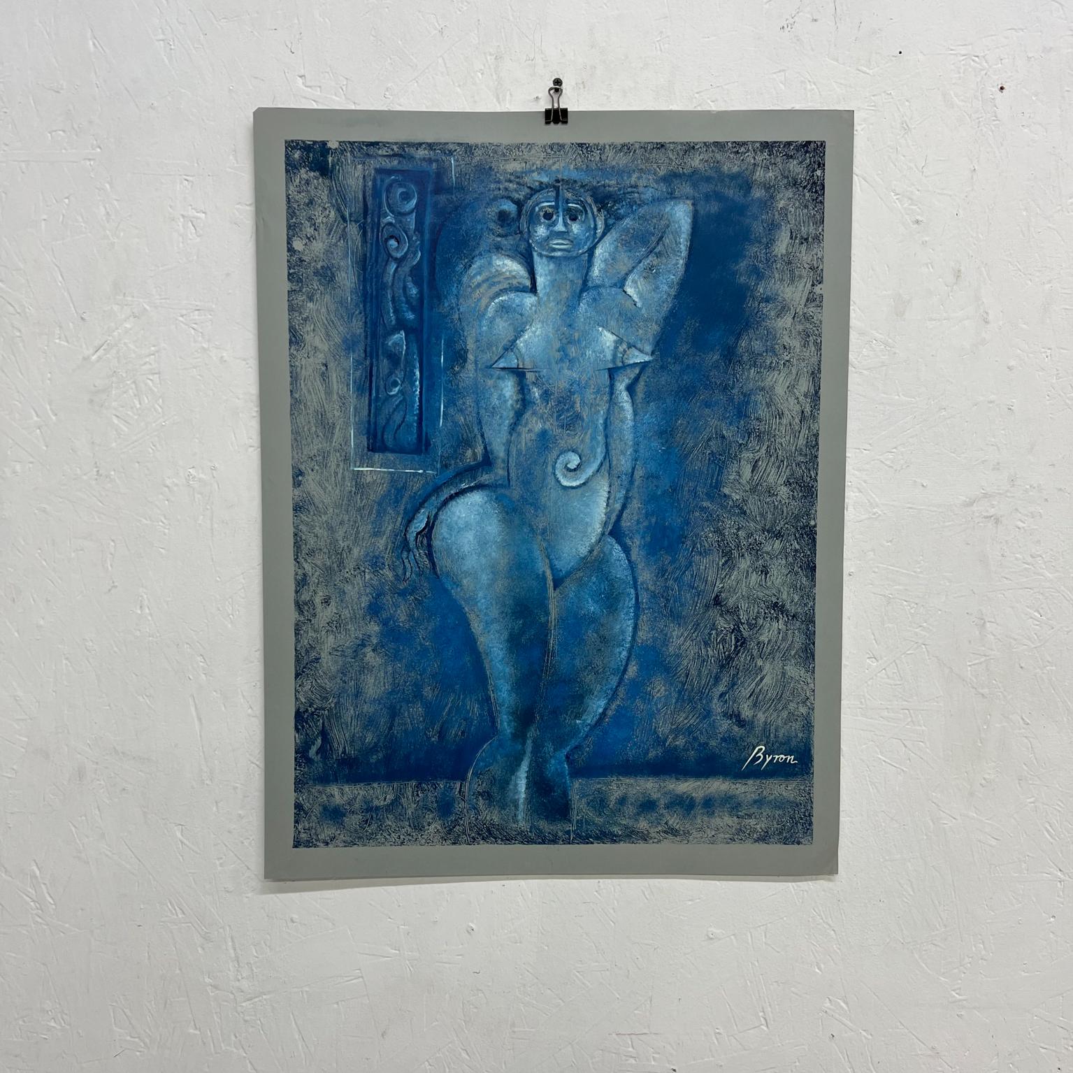 Byron Gálvez Mexican modernism artwork blue mixed media on paper
Byron mix media
Measures: 25.75 x 19.75
Preowned vintage art unrestored
See images provided.
  