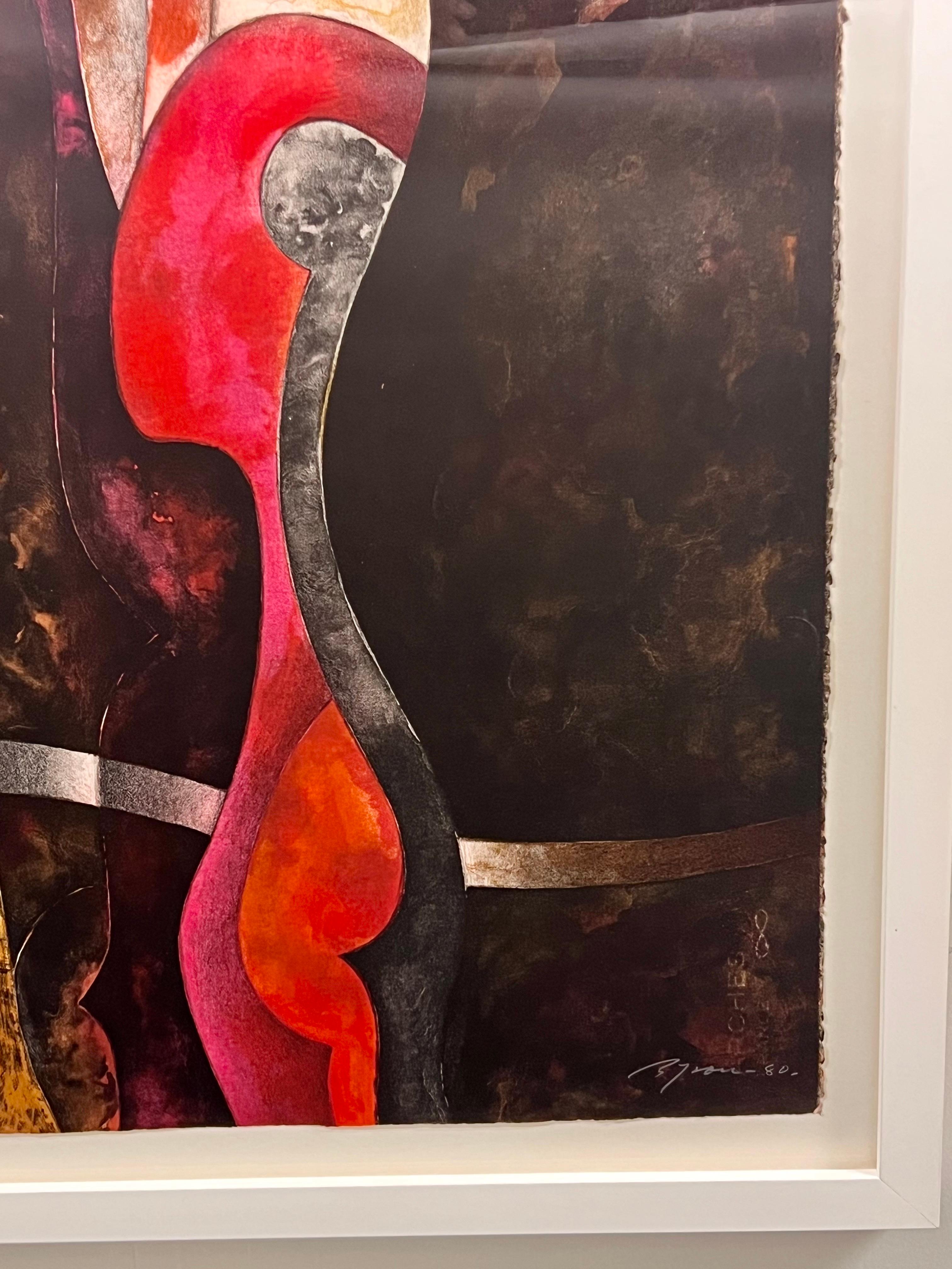 Byron Galvez Abstract Lithograph 