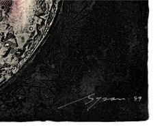 Eve, from the Viva suite, Signed Acrylograph on Handmade Paper, Framed, 1989