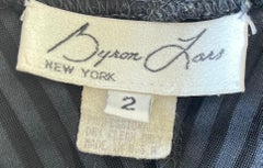 Byron Lars 1990s Size 2 Black Sheer Sleeves / Back Vintage 90s Mini Skater Dress