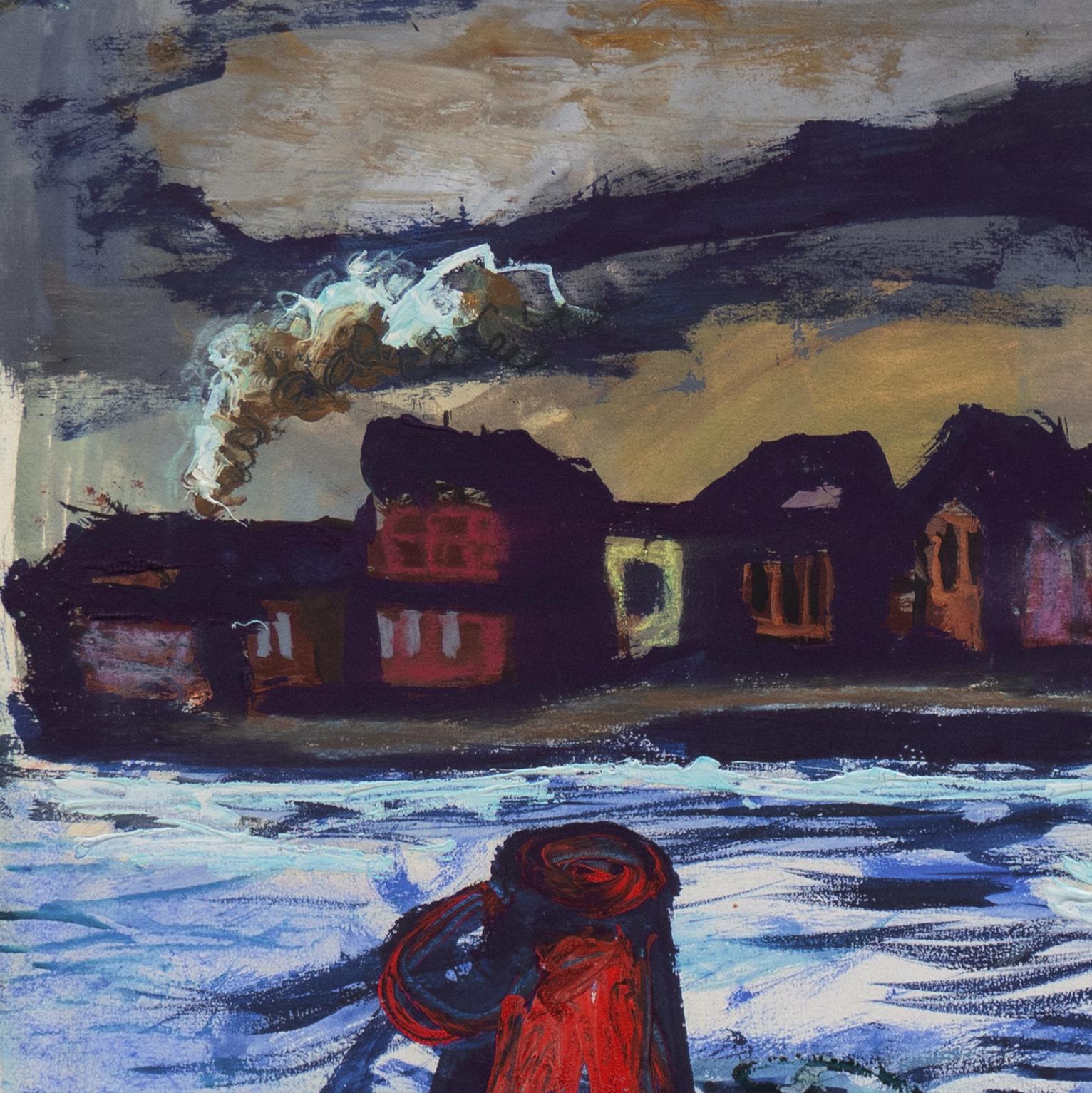 Fremantle Harbor, Perth, Australie occidentale, post-impressionniste, SFAA, MoMA en vente 1