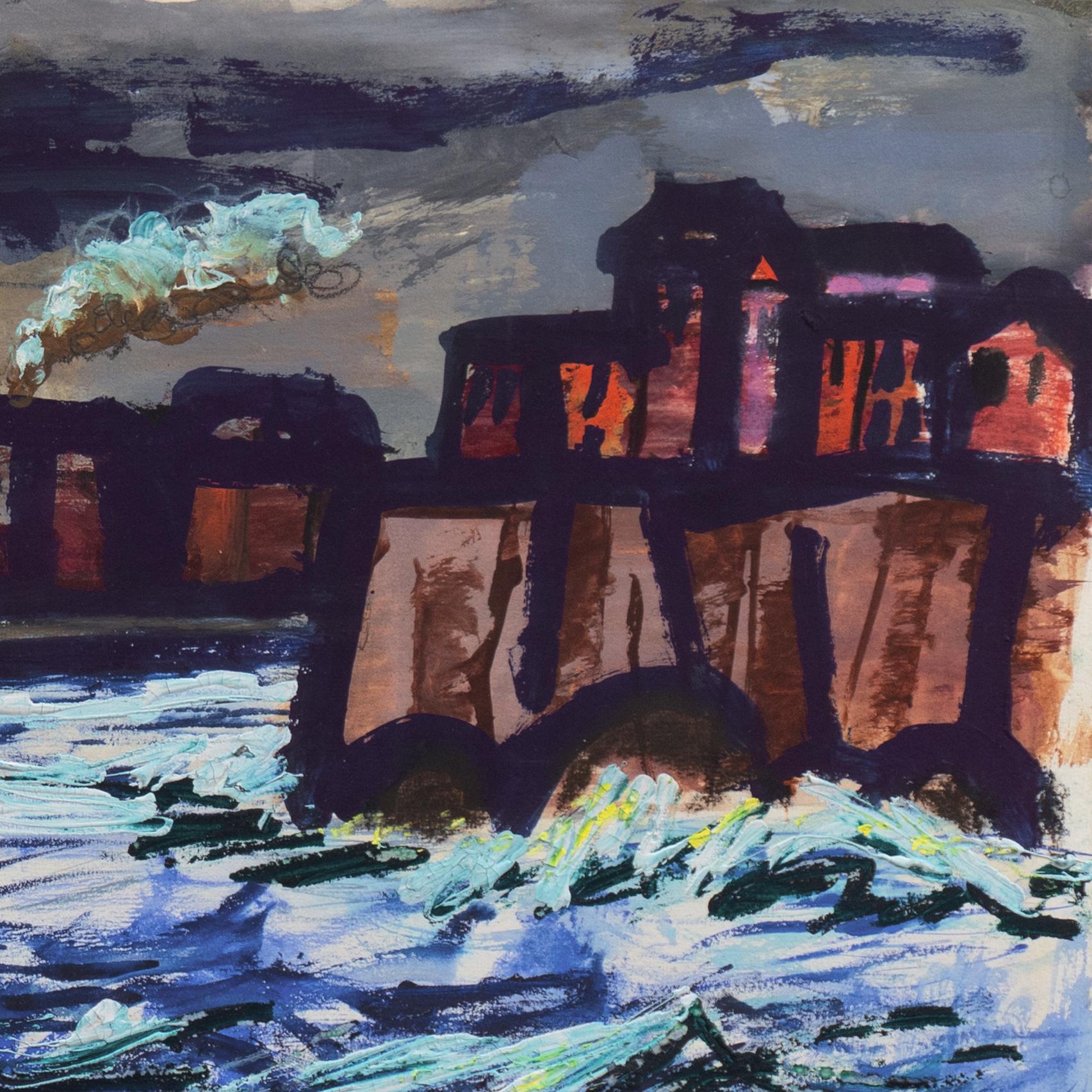 Fremantle Harbor, Perth, Australie occidentale, post-impressionniste, SFAA, MoMA en vente 2