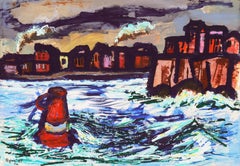 'Fremantle Harbor, Perth, Western Australia', Post Impressionist, SFAA, MoMA