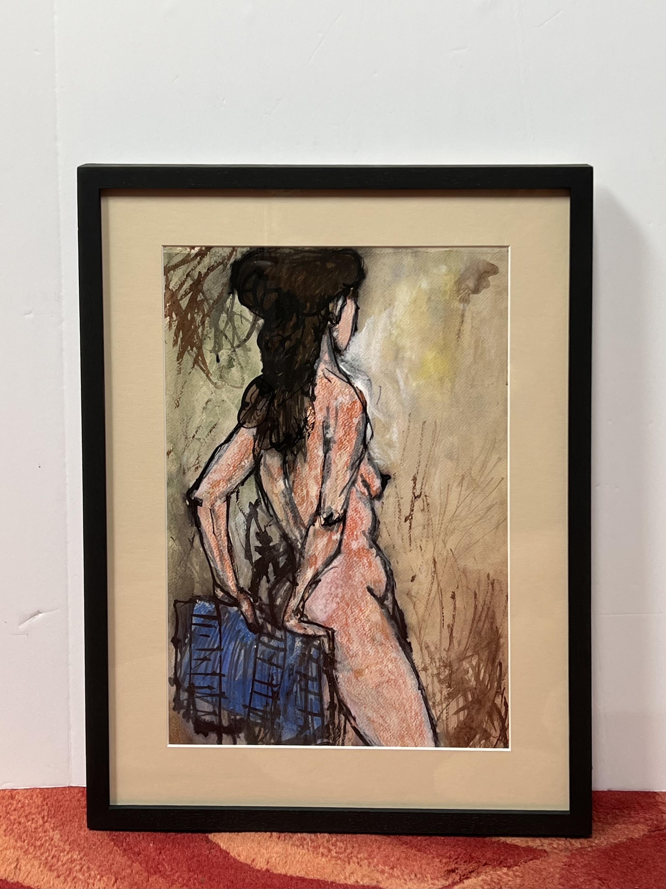 Nudo moderno a tecnica mista di Byron Randall in vendita 1