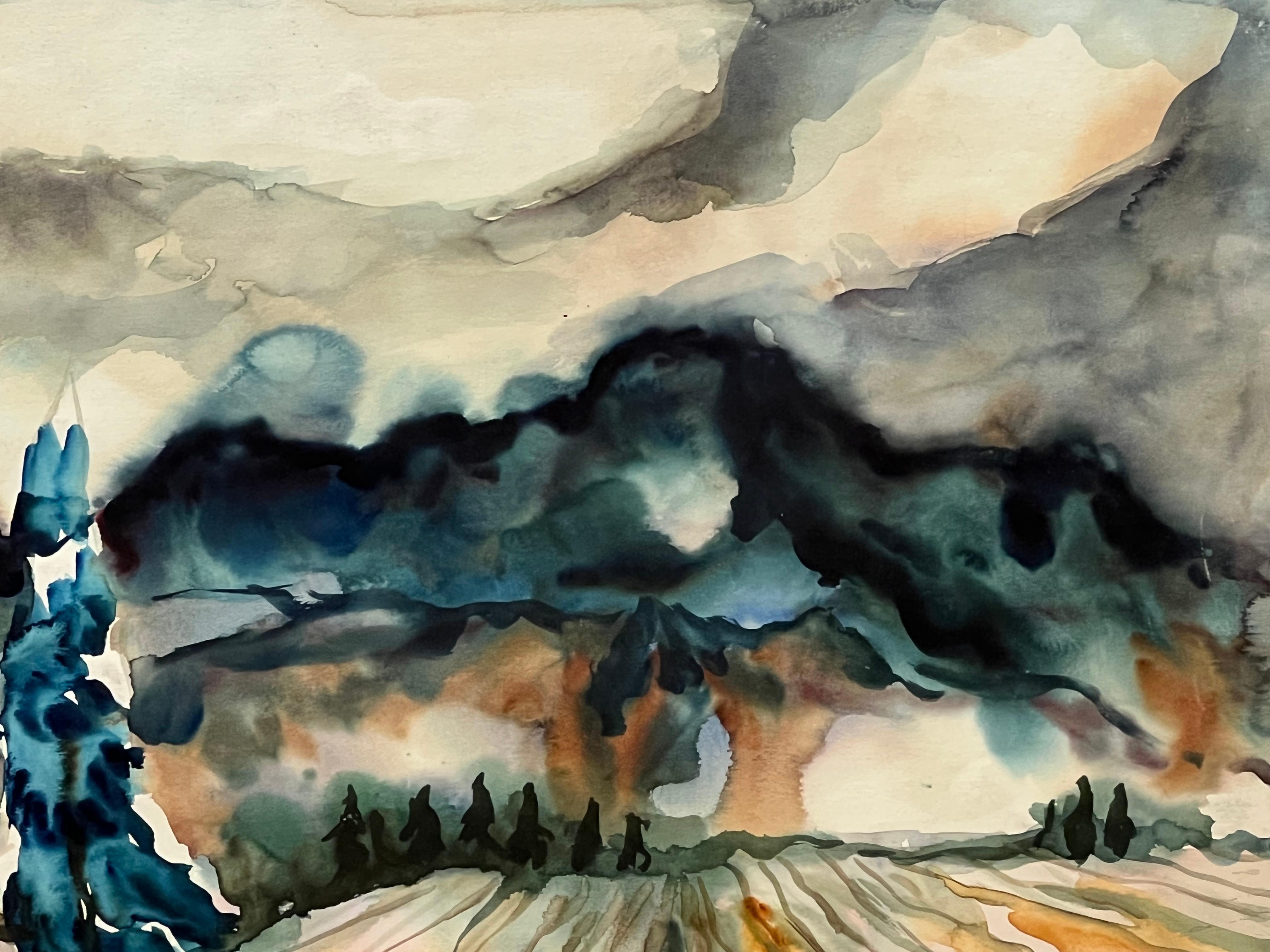 Watercolor Landscape by Byron Randall 