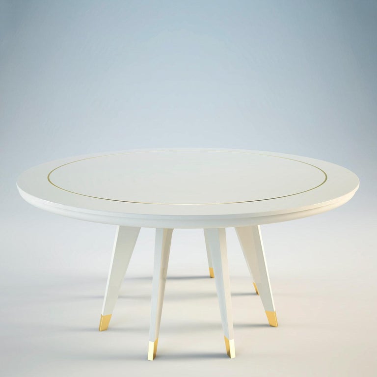 Modern Byron White Dining Table by Giannella Ventura For Sale