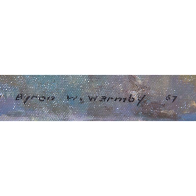 Byron Winston Warmby (1902-1978) - Signé 1967 Huile, paysage de campagne 4