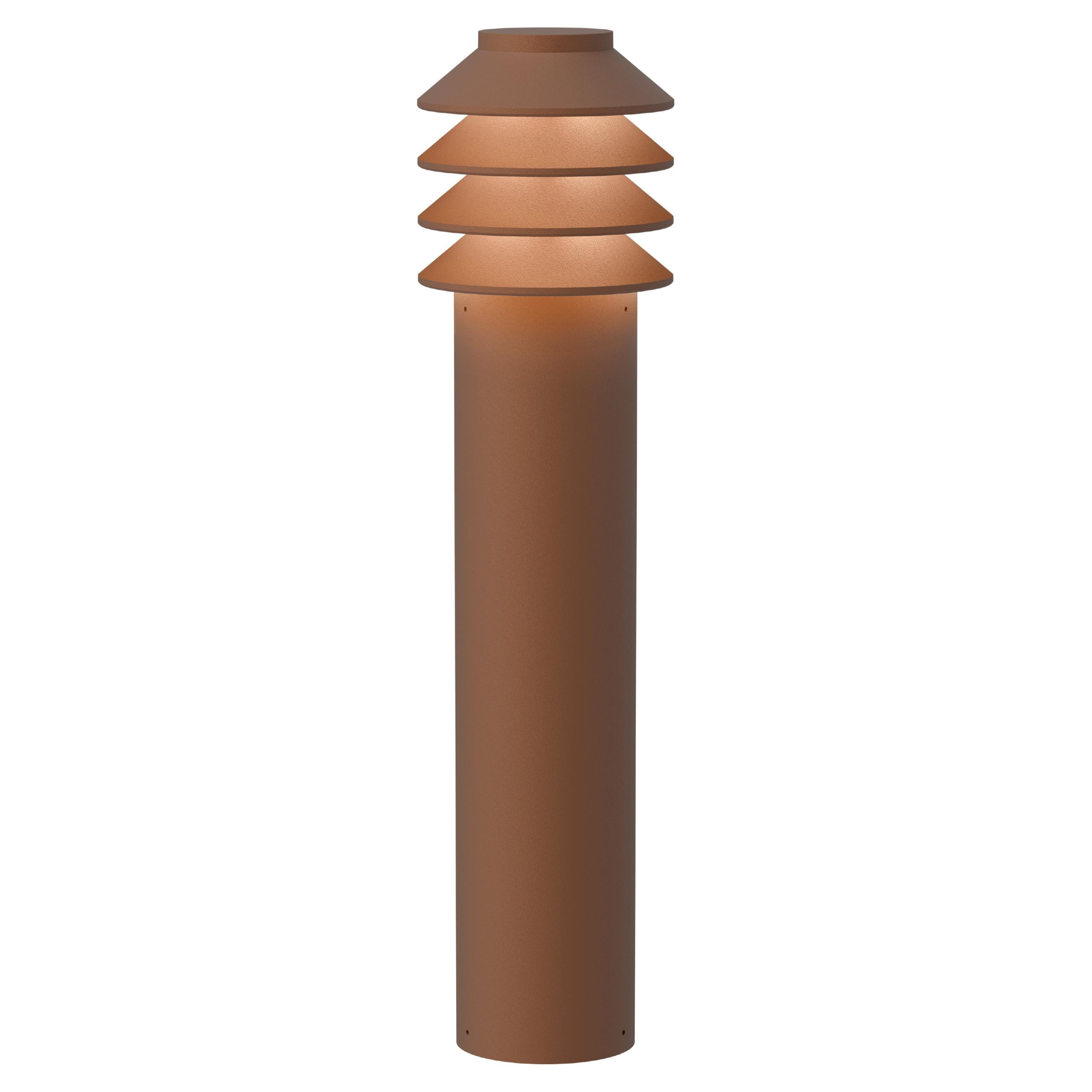 'Bysted Garden Long' Outdoor Bollard Light for Louis Poulsen in Natural Aluminum In New Condition For Sale In Glendale, CA